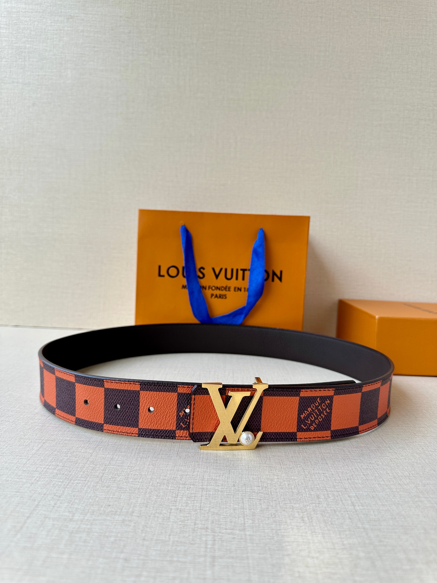 Louis Vuitton Male Basic Belt Cow Leather S-m-l