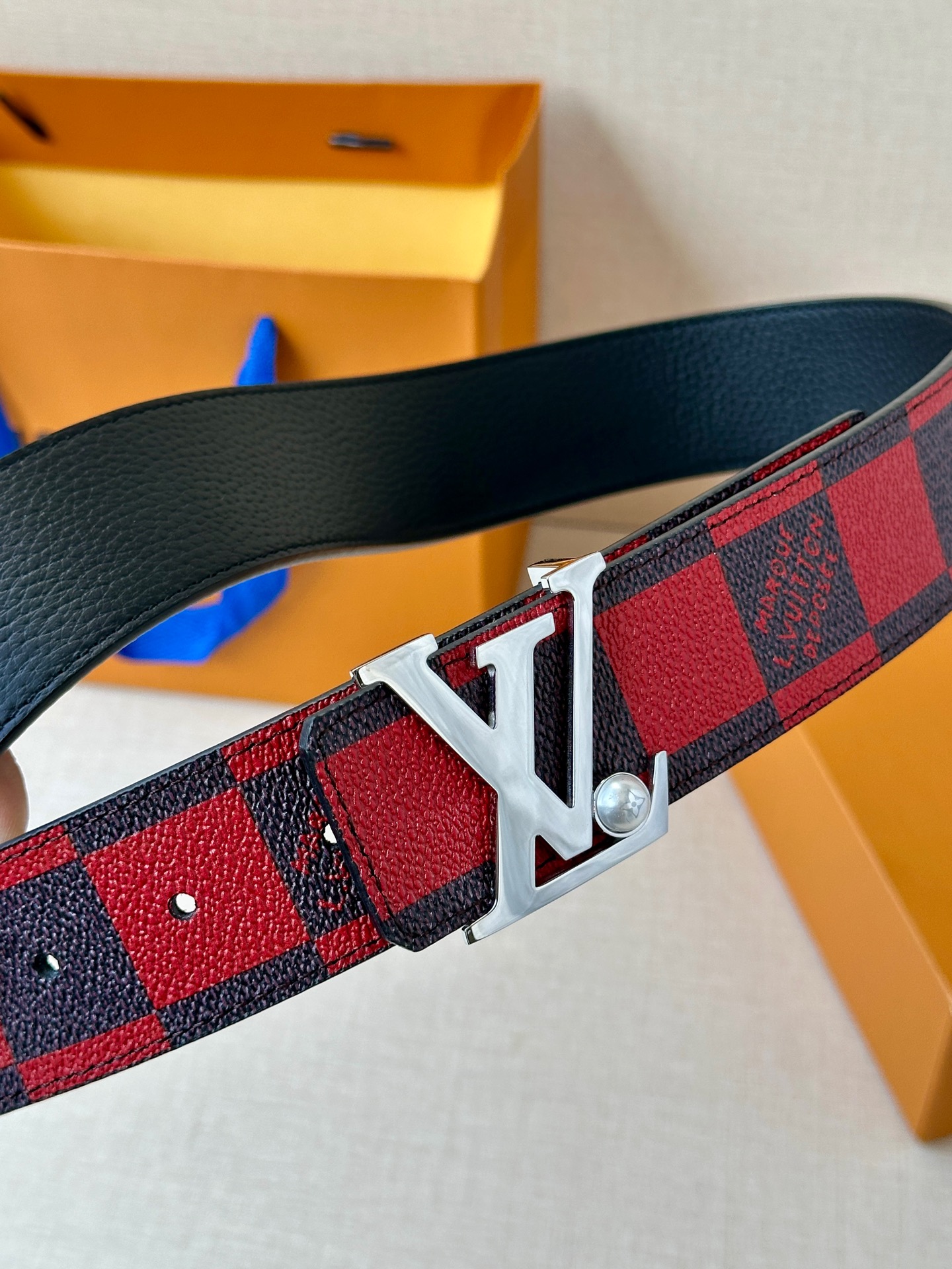 Louis Vuitton Male Basic Belt Cow Leather S-m-l