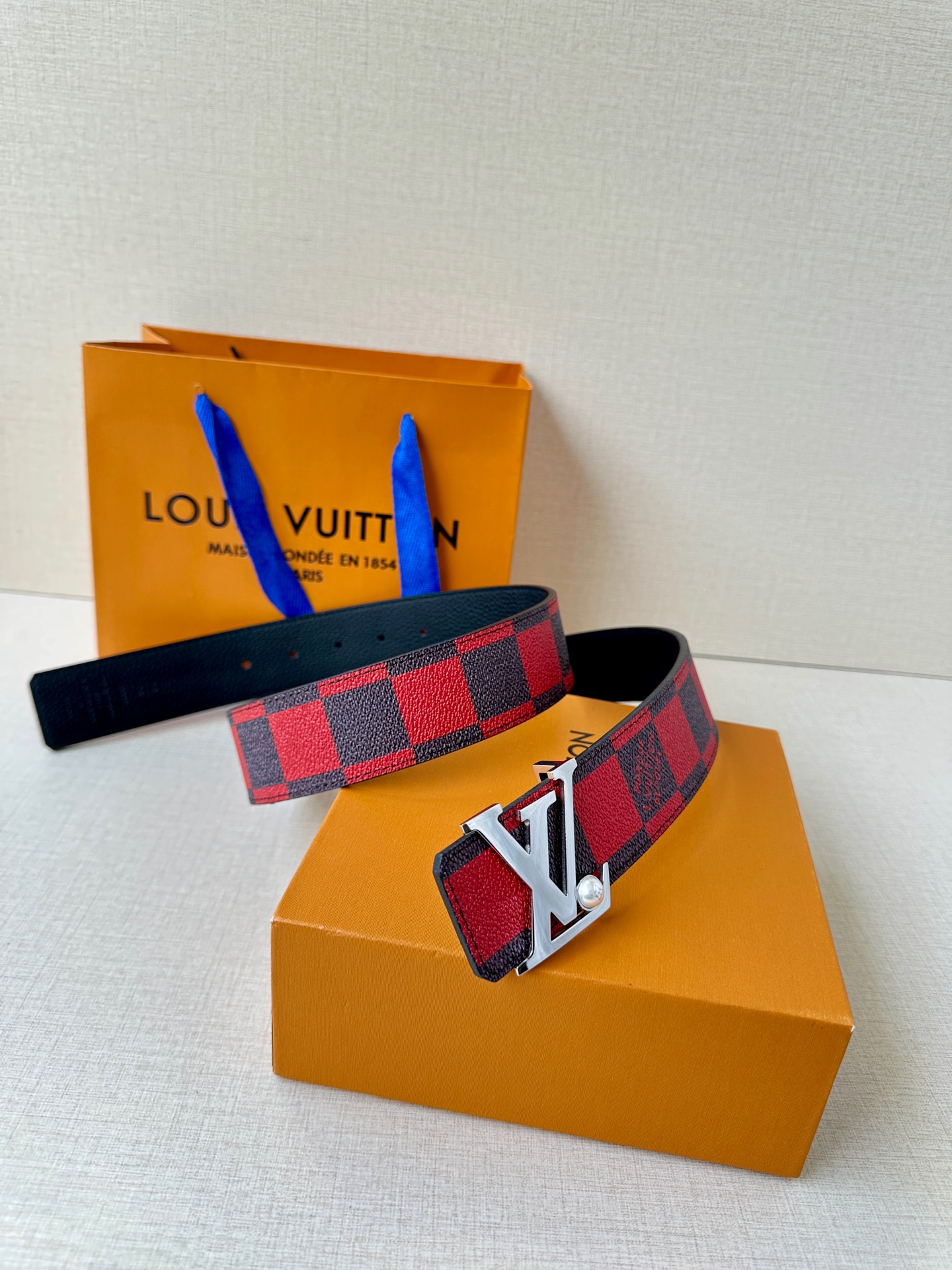 Louis Vuitton Male Basic Belt Cow Leather S-m-l