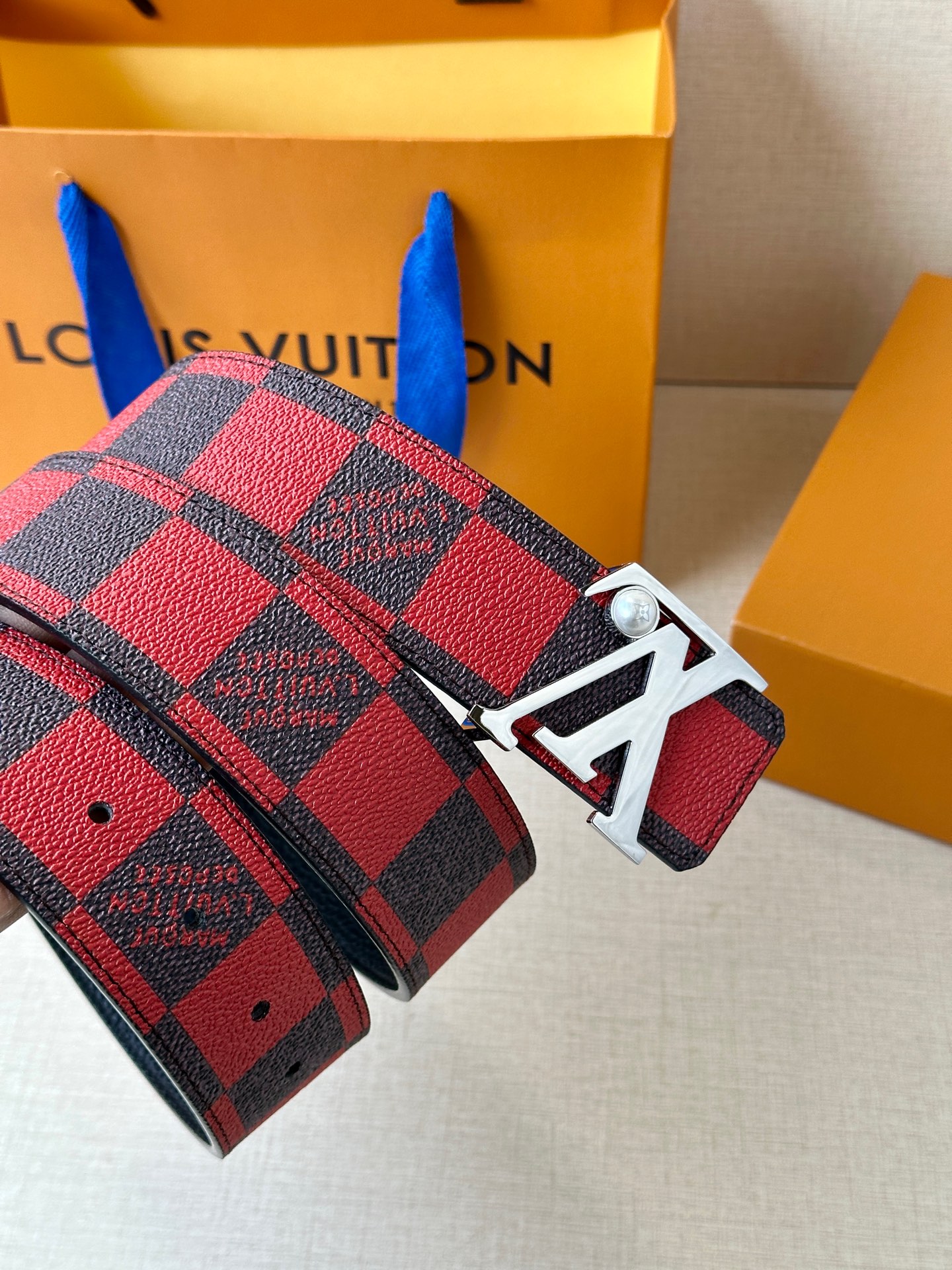 Louis Vuitton Male Basic Belt Cow Leather S-m-l