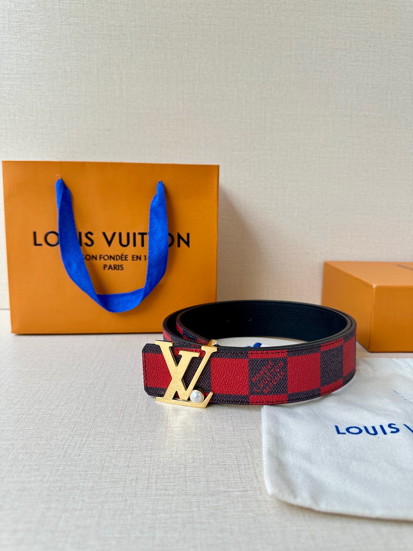 Louis Vuitton Male Basic Belt Cow Leather S-m-l