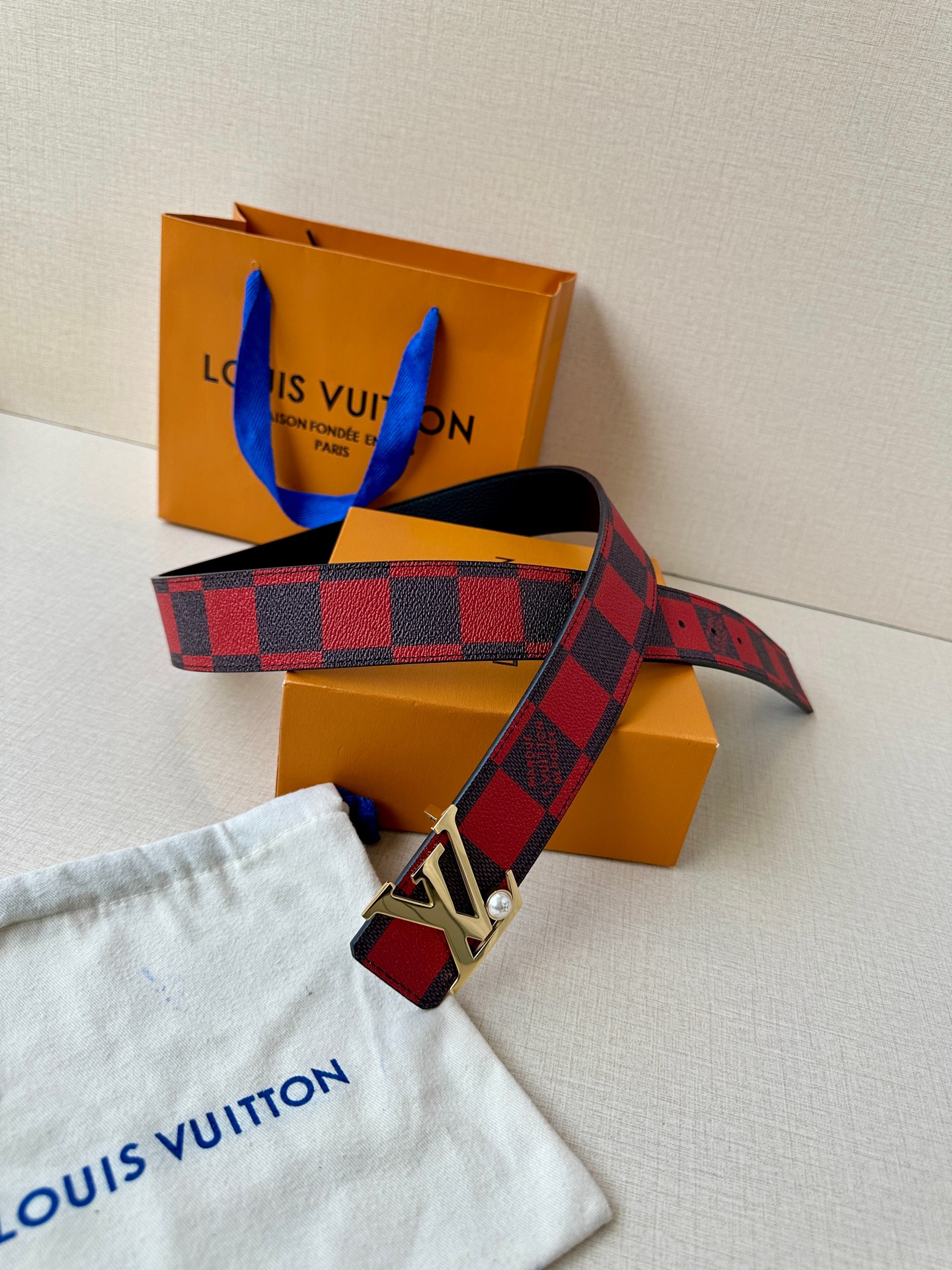 Louis Vuitton Male Basic Belt Cow Leather S-m-l