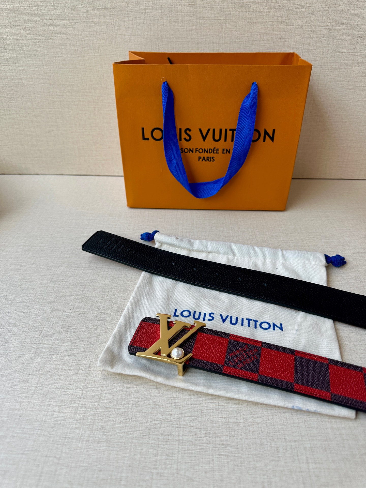 Louis Vuitton Male Basic Belt Cow Leather S-m-l