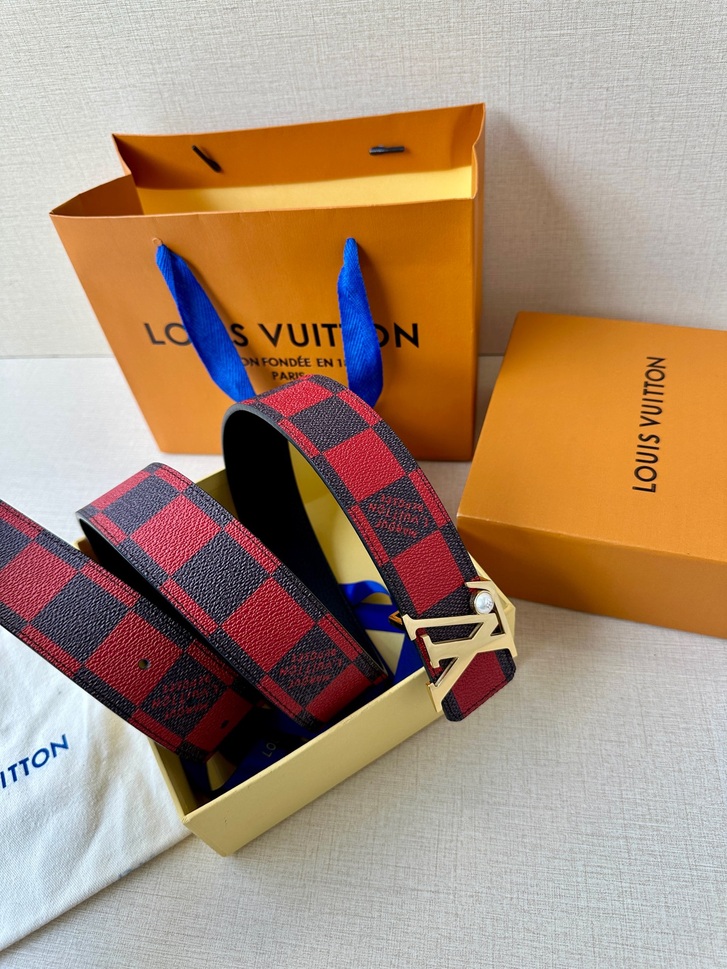 Louis Vuitton Male Basic Belt Cow Leather S-m-l