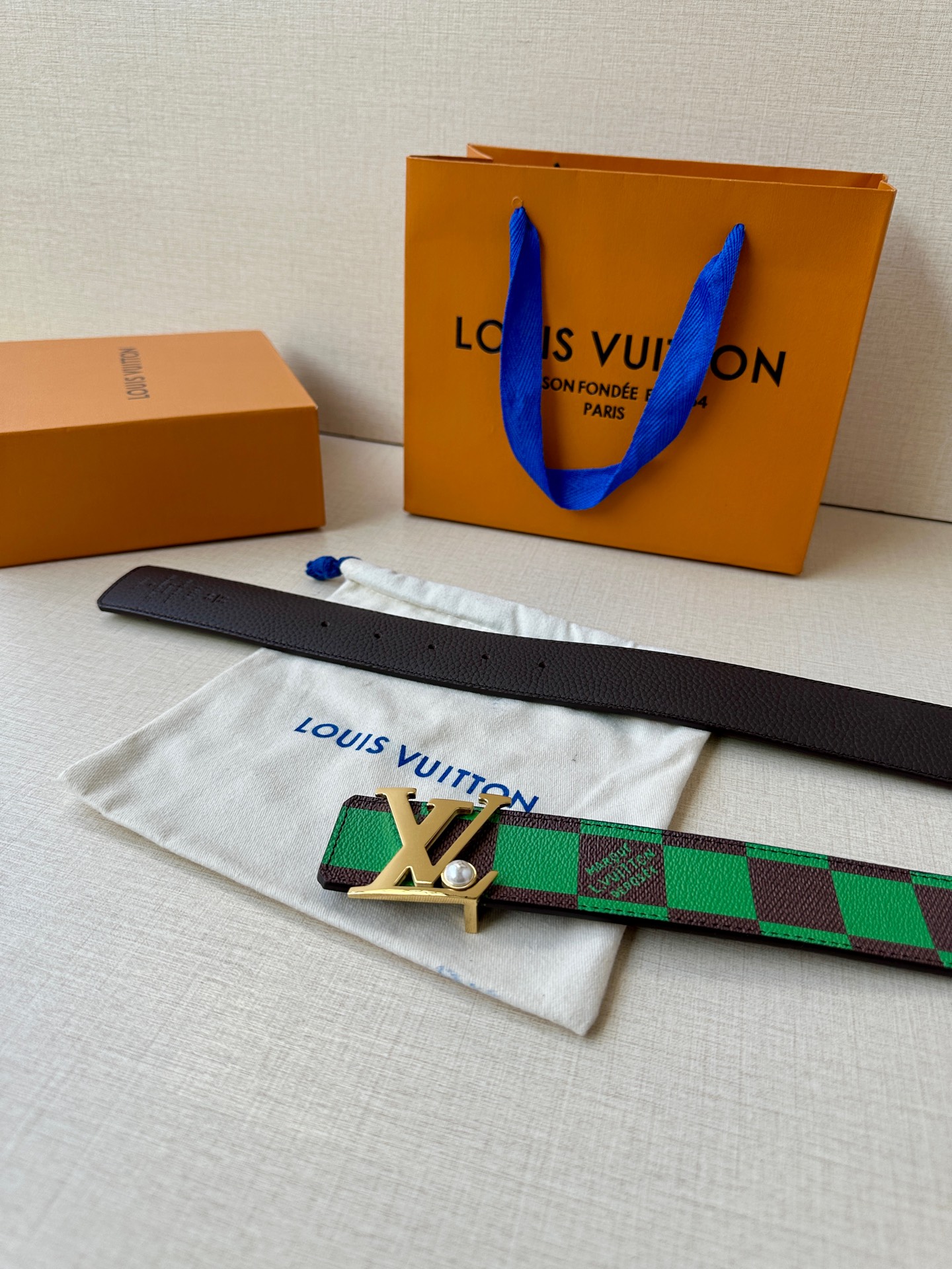 Louis Vuitton Male Basic Belt Cow Leather S-m-l