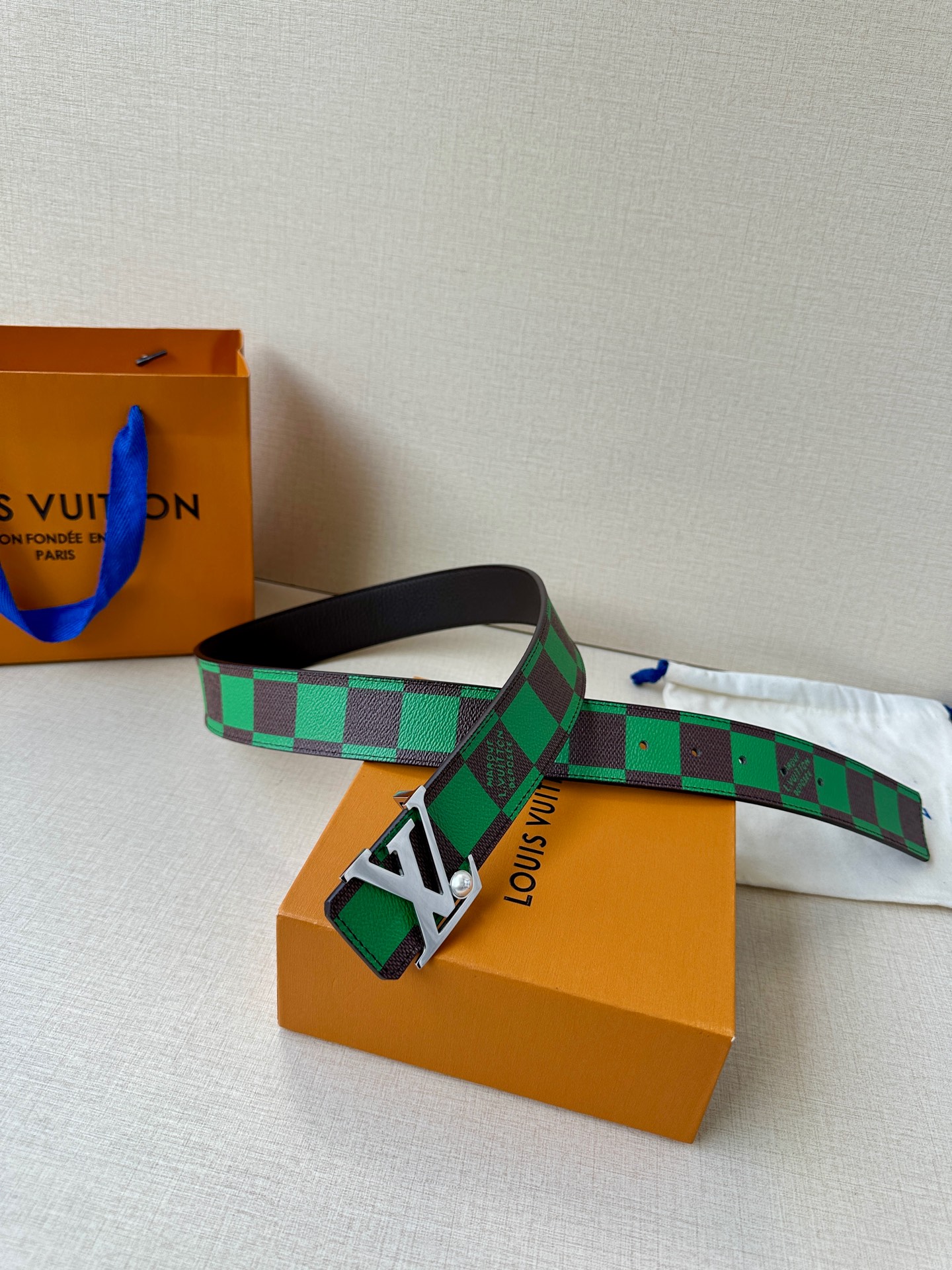 Louis Vuitton Male Basic Belt Cow Leather S-m-l