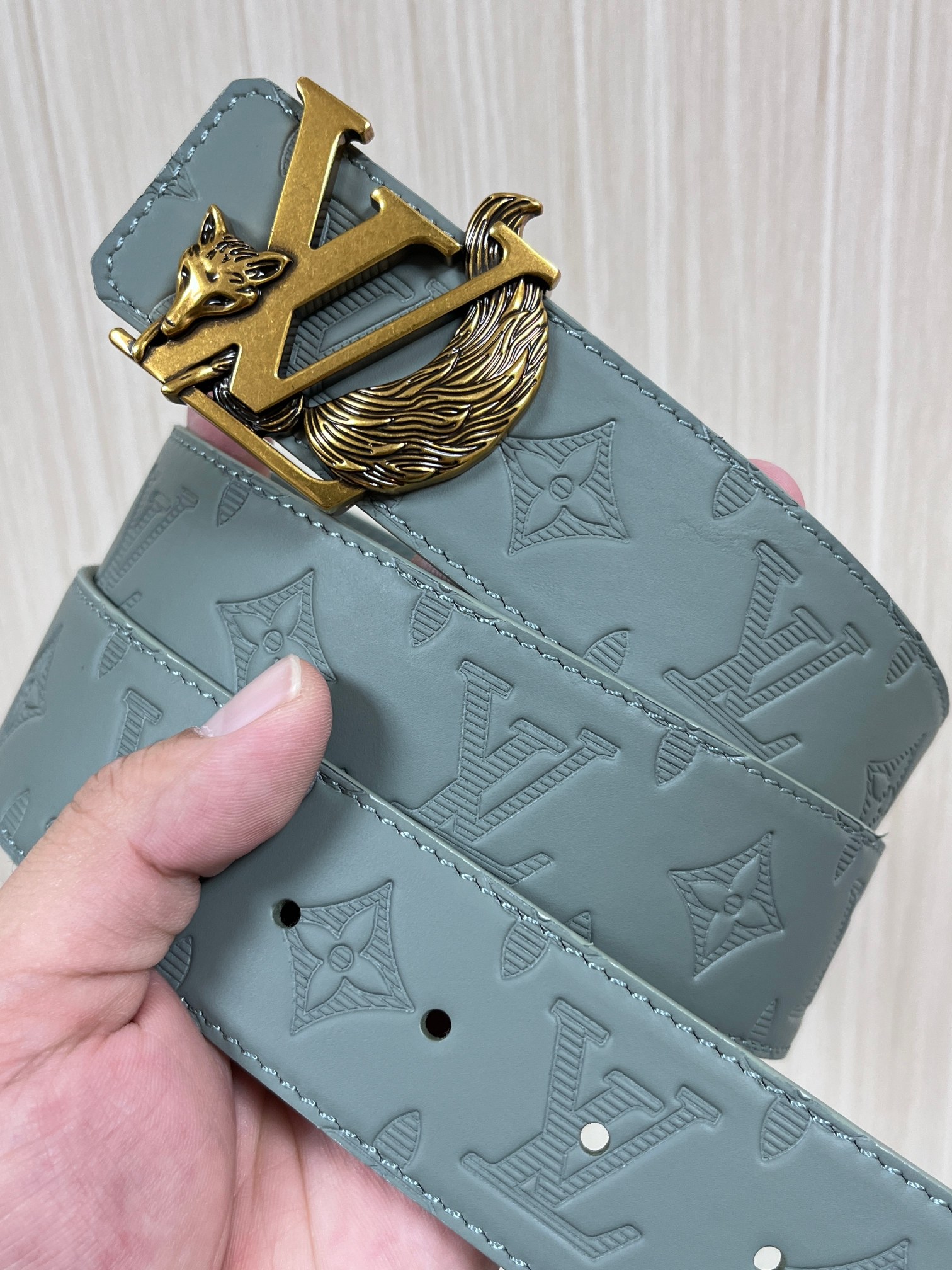 Basic Belt Cow Leather Gray