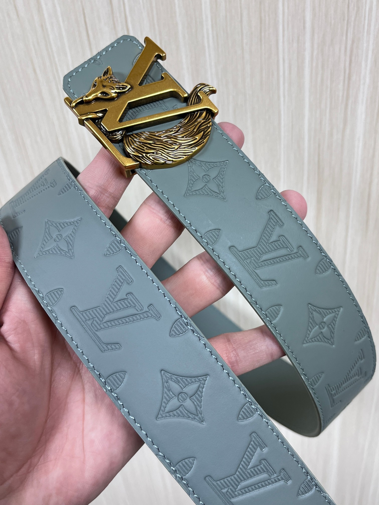 Basic Belt Cow Leather Gray