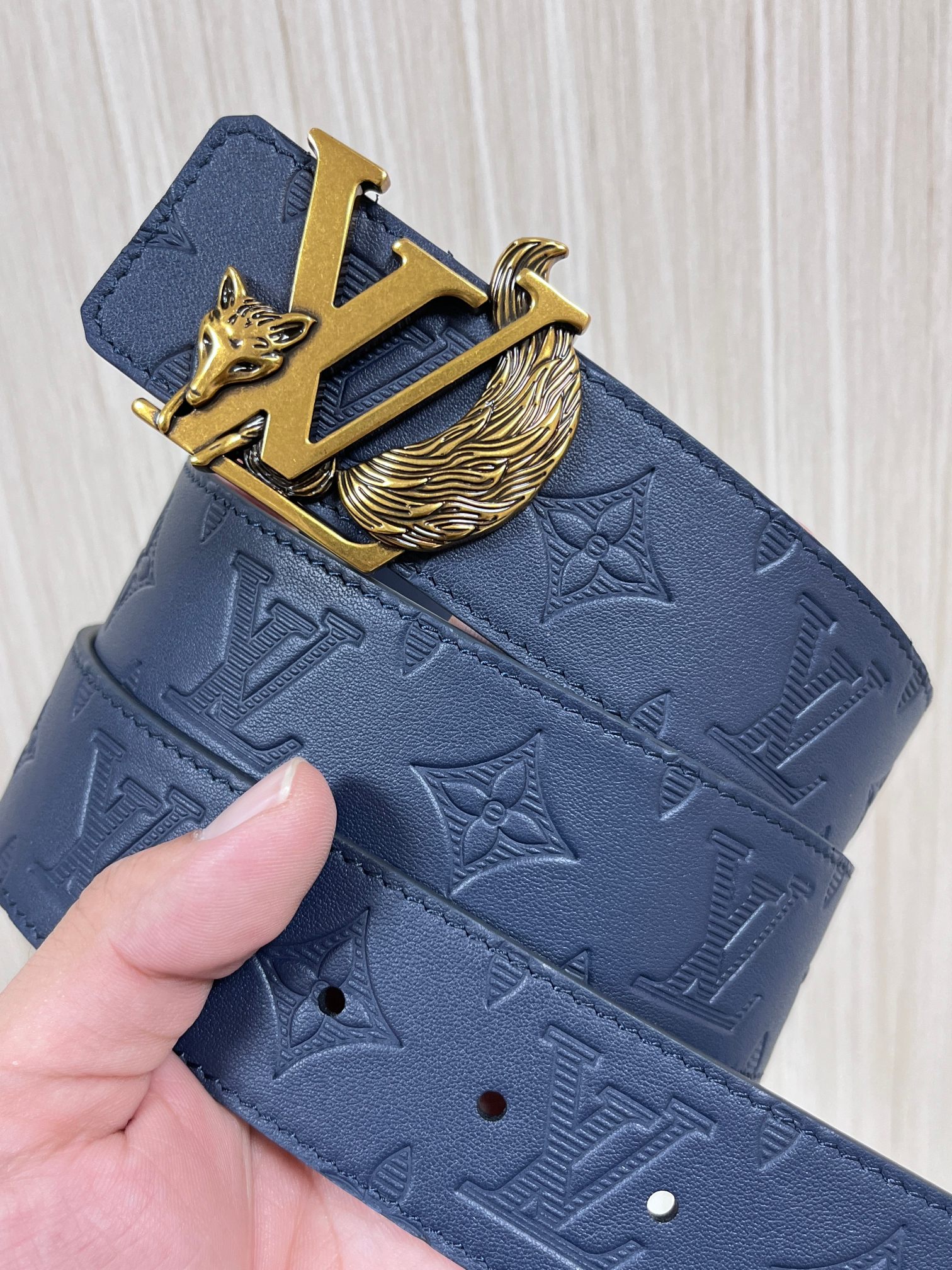 Basic Belt Cow Leather Blue
