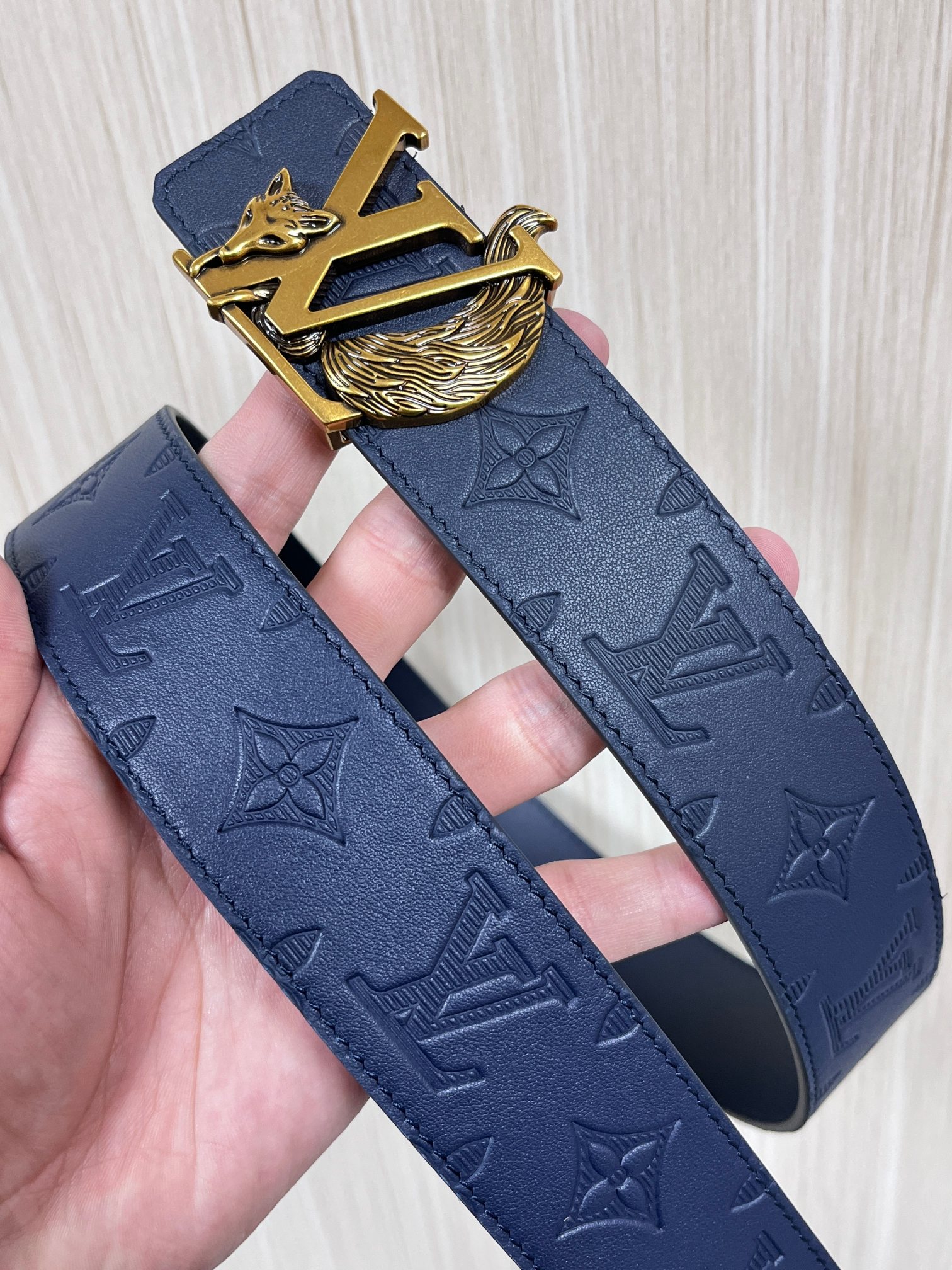Basic Belt Cow Leather Blue