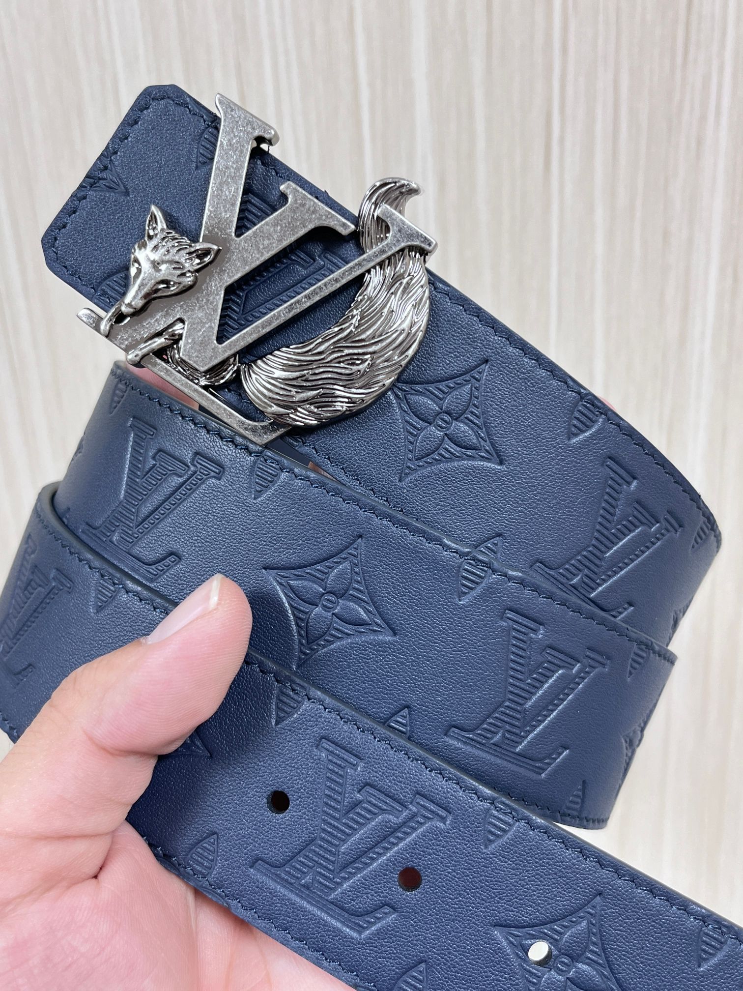 Basic Belt Cow Leather Blue