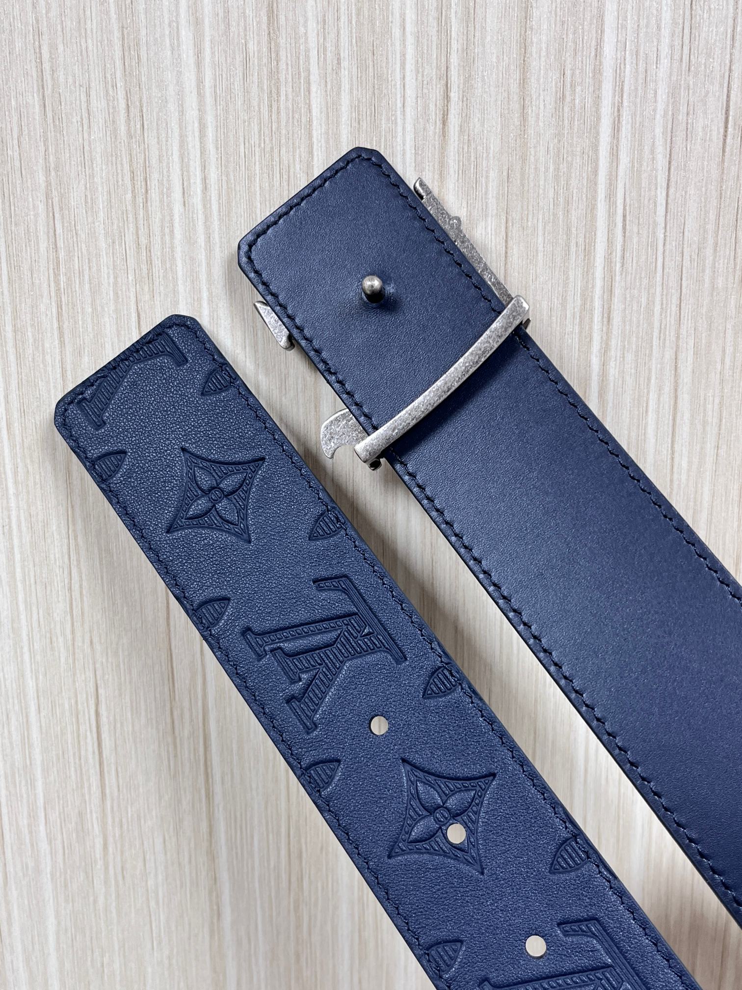 Basic Belt Cow Leather Blue