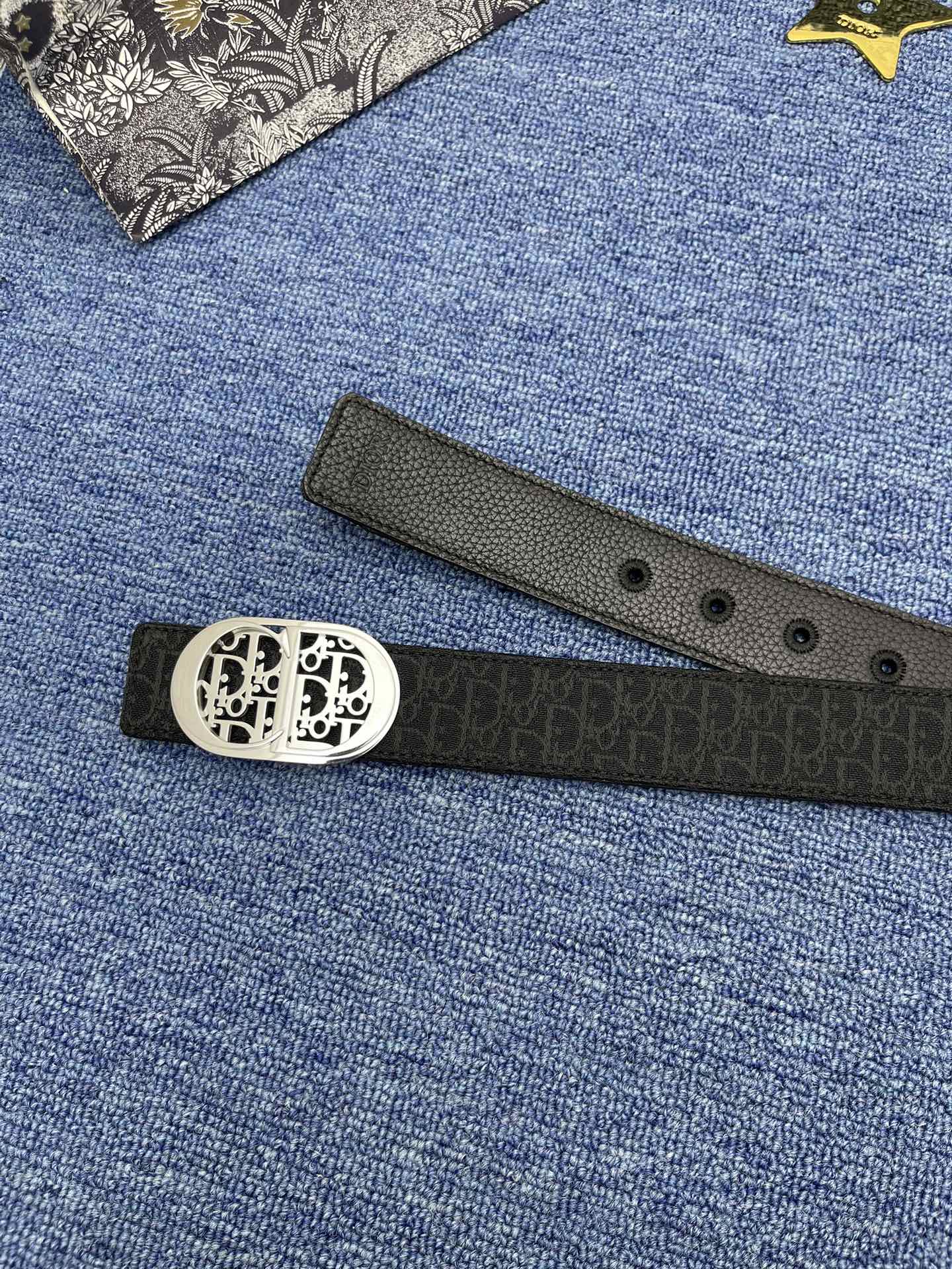 Dior Male Basic Belt Cow Leather Gold S-m