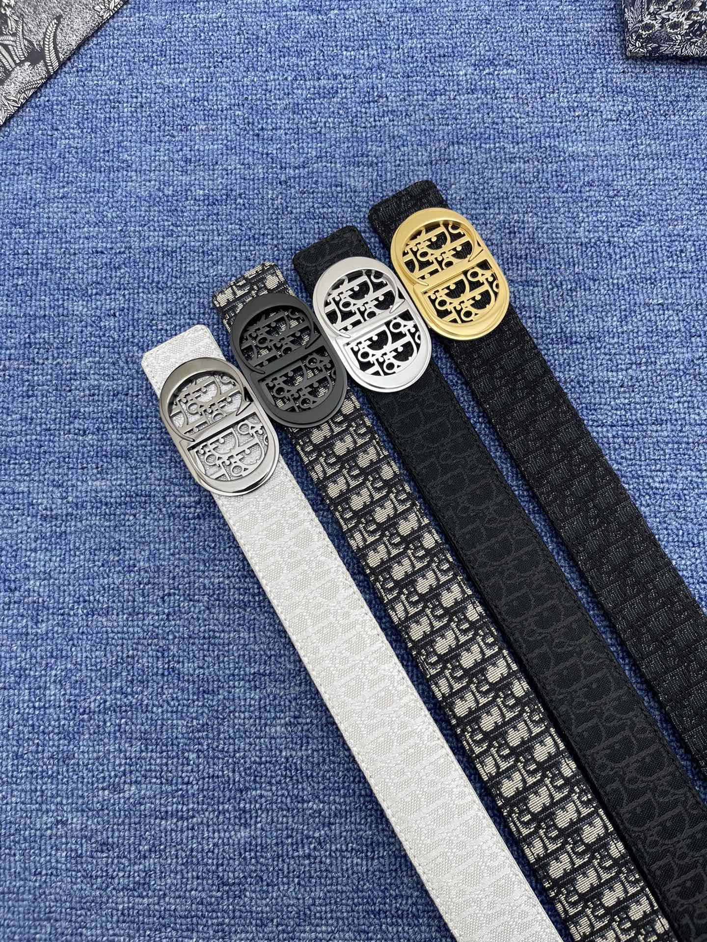 Dior Male Basic Belt Cow Leather Gold S-m