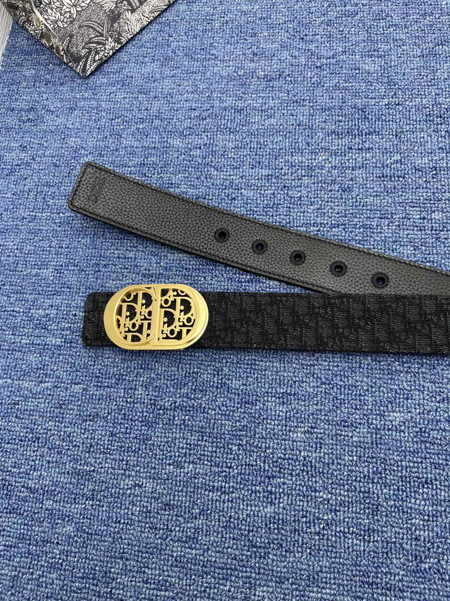 Dior Male Basic Belt Cow Leather Gold S-m