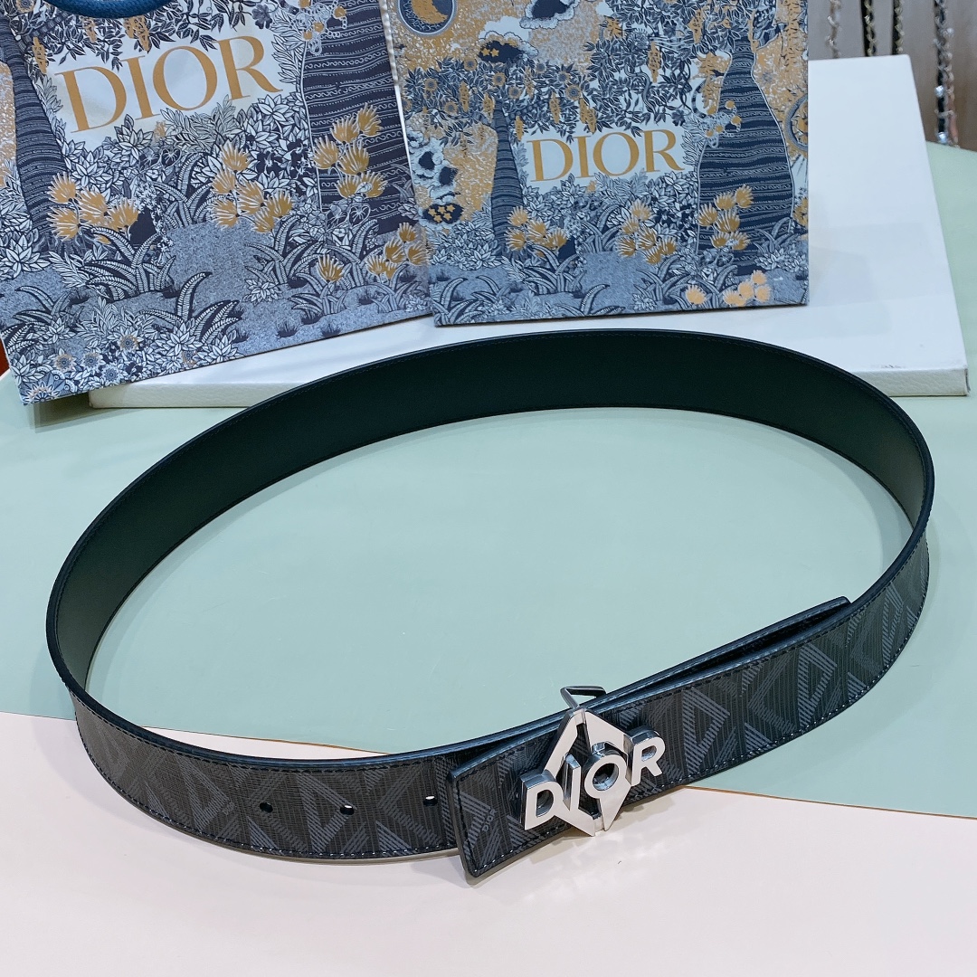 Dior Male Basic Belt Cow Leather Black M