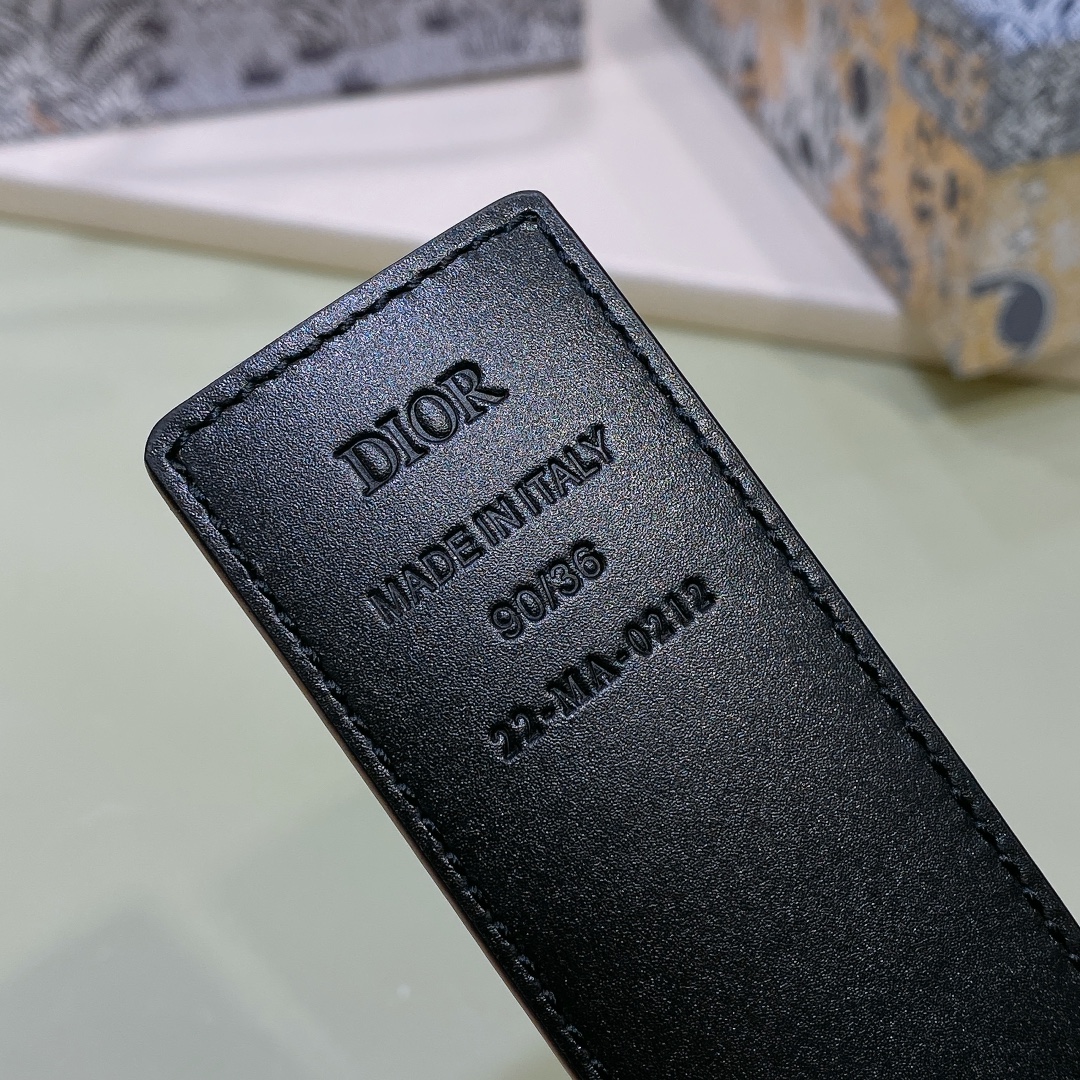 Dior Male Basic Belt Cow Leather Black M