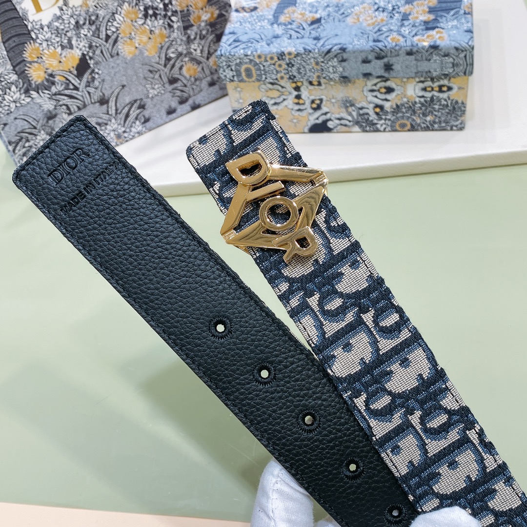 Dior Male Basic Belt Cow Leather Black M