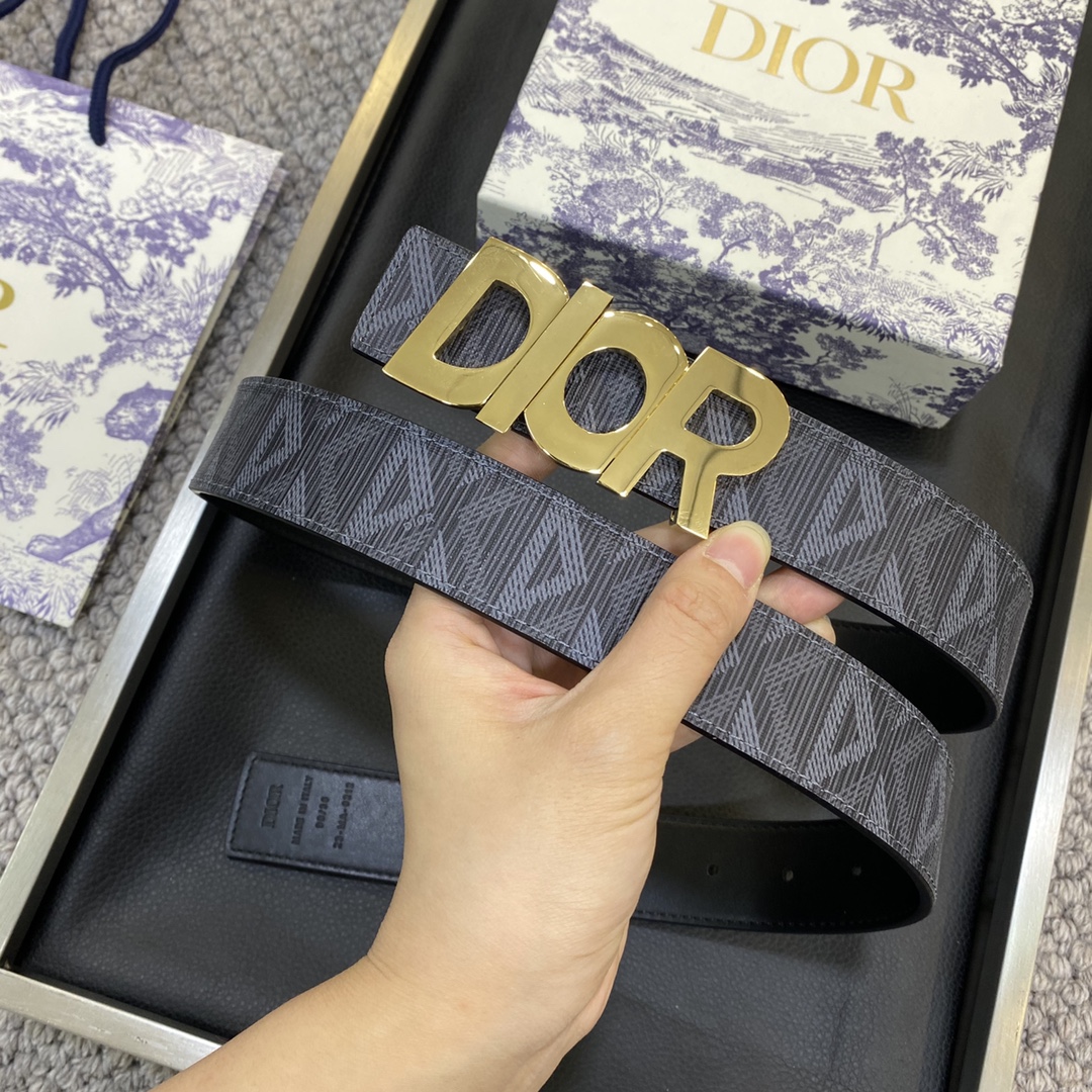 Dior Male Leather Belt Top Grain Leather M