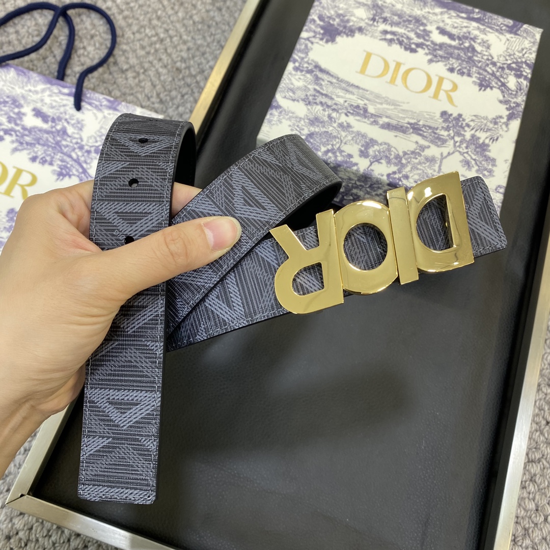 Dior Male Leather Belt Top Grain Leather M