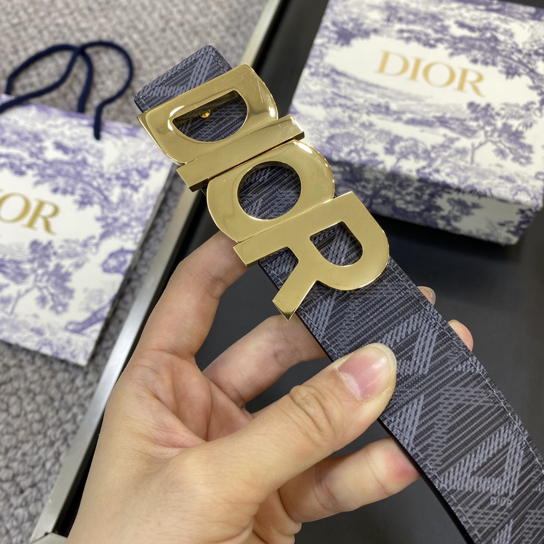 Dior Male Leather Belt Top Grain Leather M