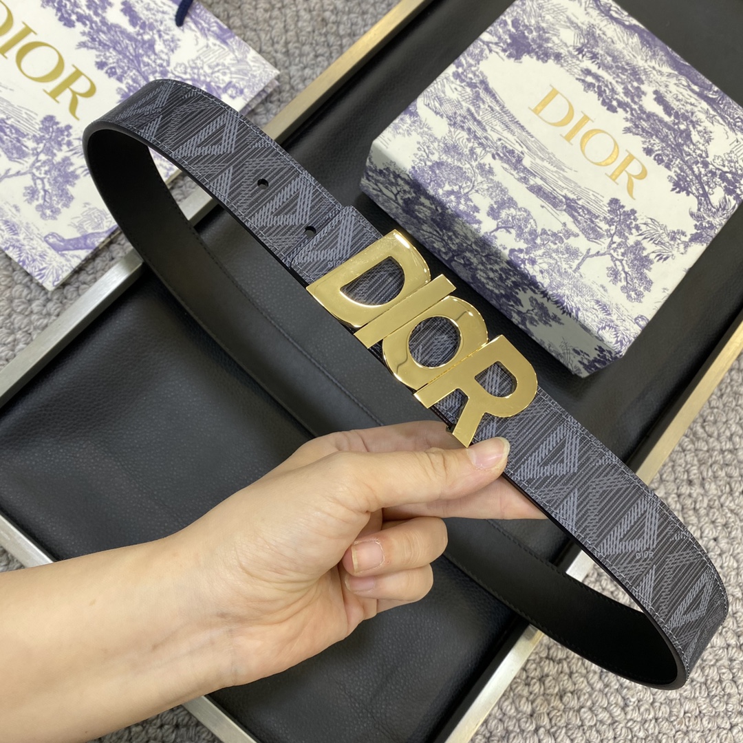 Dior Male Leather Belt Top Grain Leather M