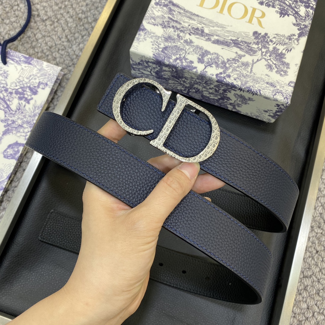 Dior Male Leather Belt Top Grain Leather M