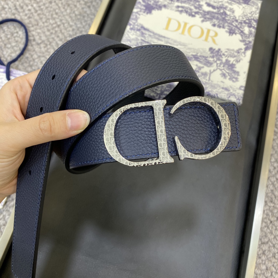 Dior Male Leather Belt Top Grain Leather M