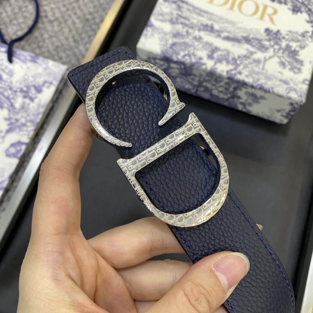 Dior Male Leather Belt Top Grain Leather M