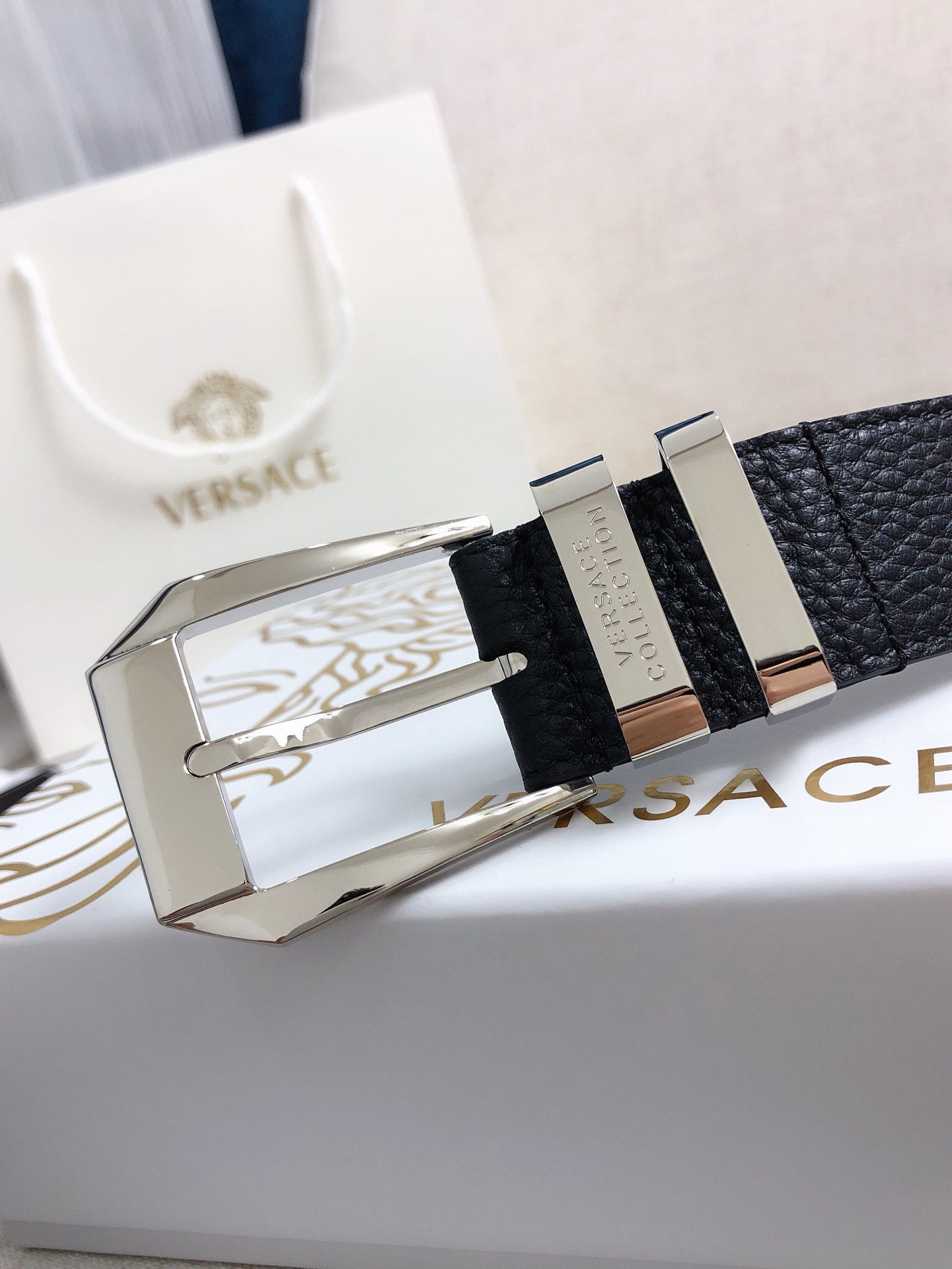 Versace Leather Belt Cow Leather M