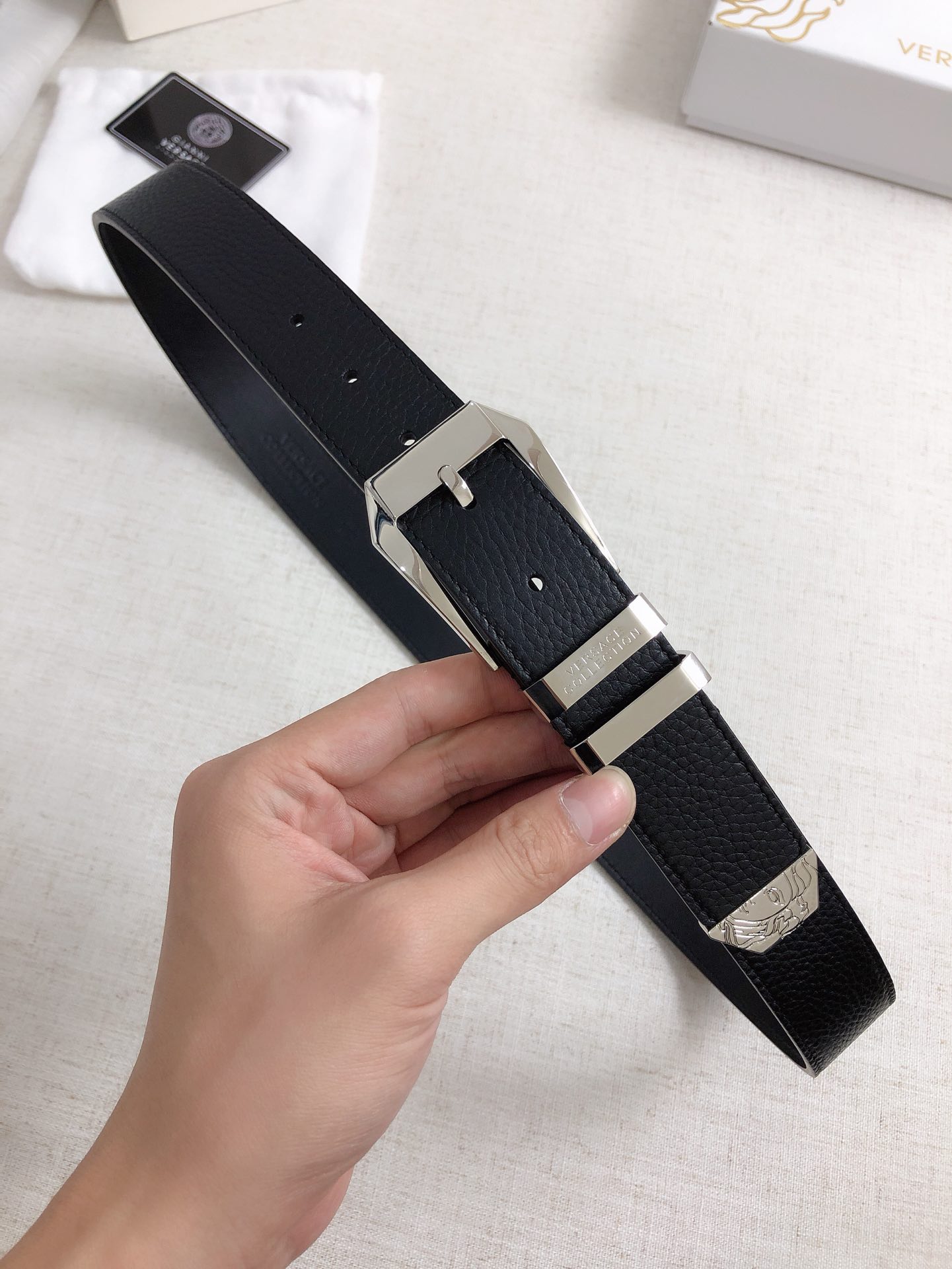 Versace Leather Belt Cow Leather M