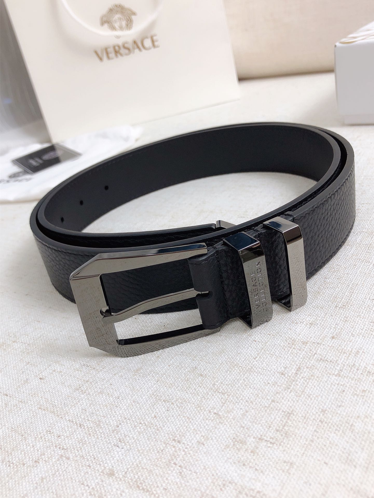 Versace Leather Belt Cow Leather M