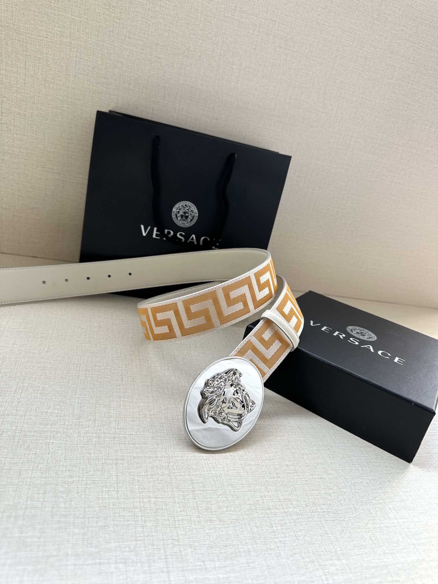 Versace Male Basic Belt Cow Leather S-m