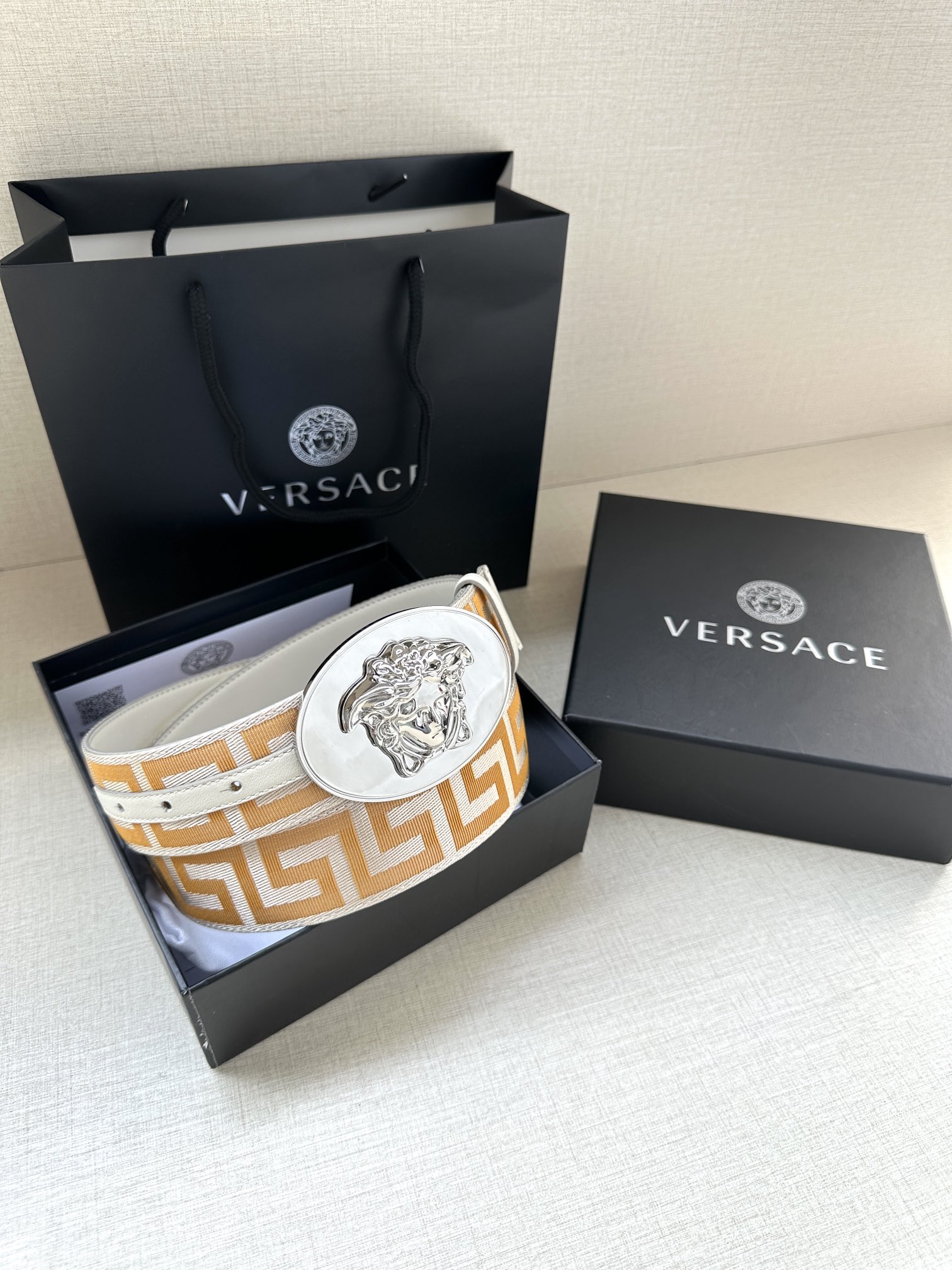Versace Male Basic Belt Cow Leather S-m