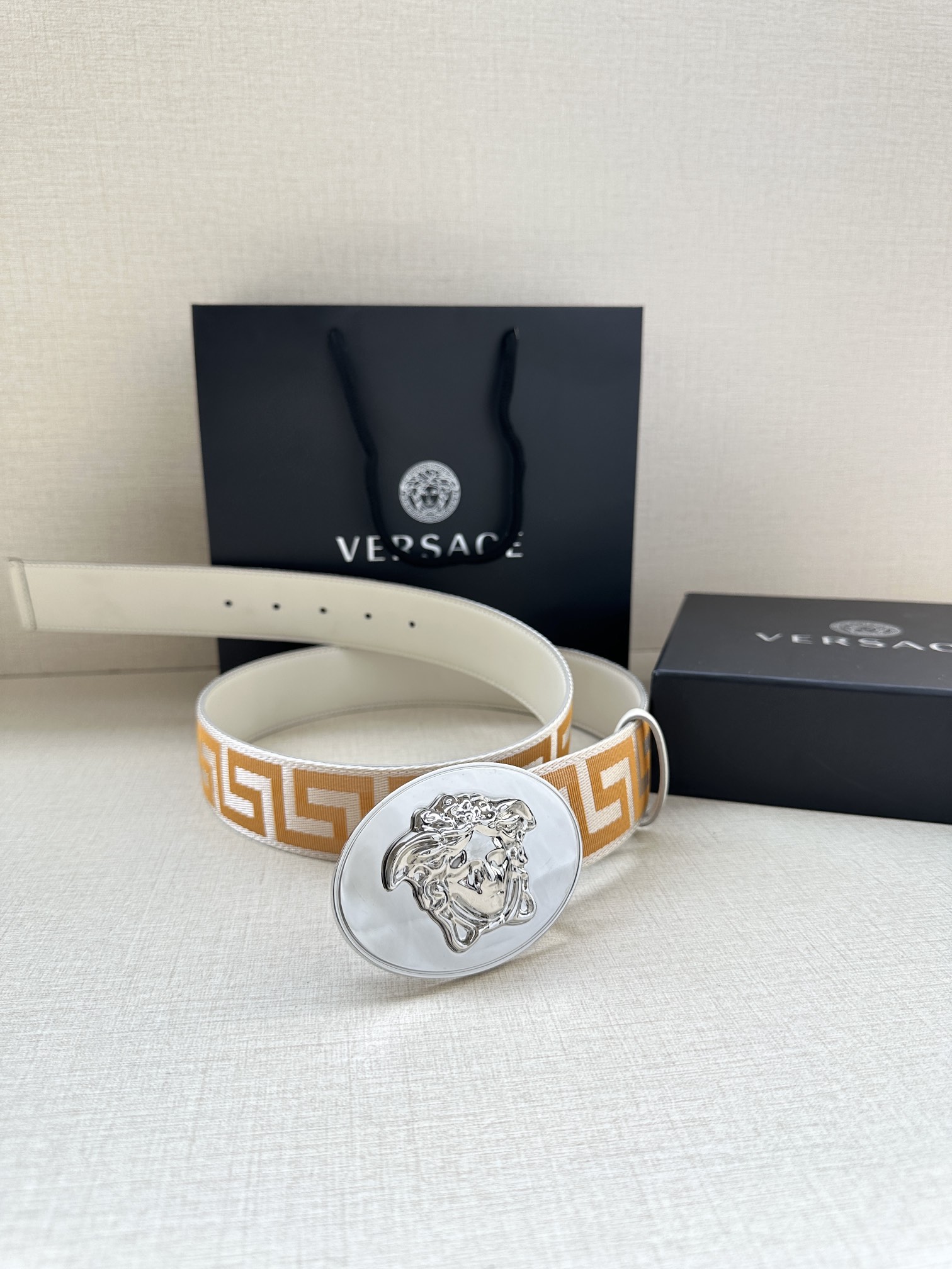 Versace Male Basic Belt Cow Leather S-m
