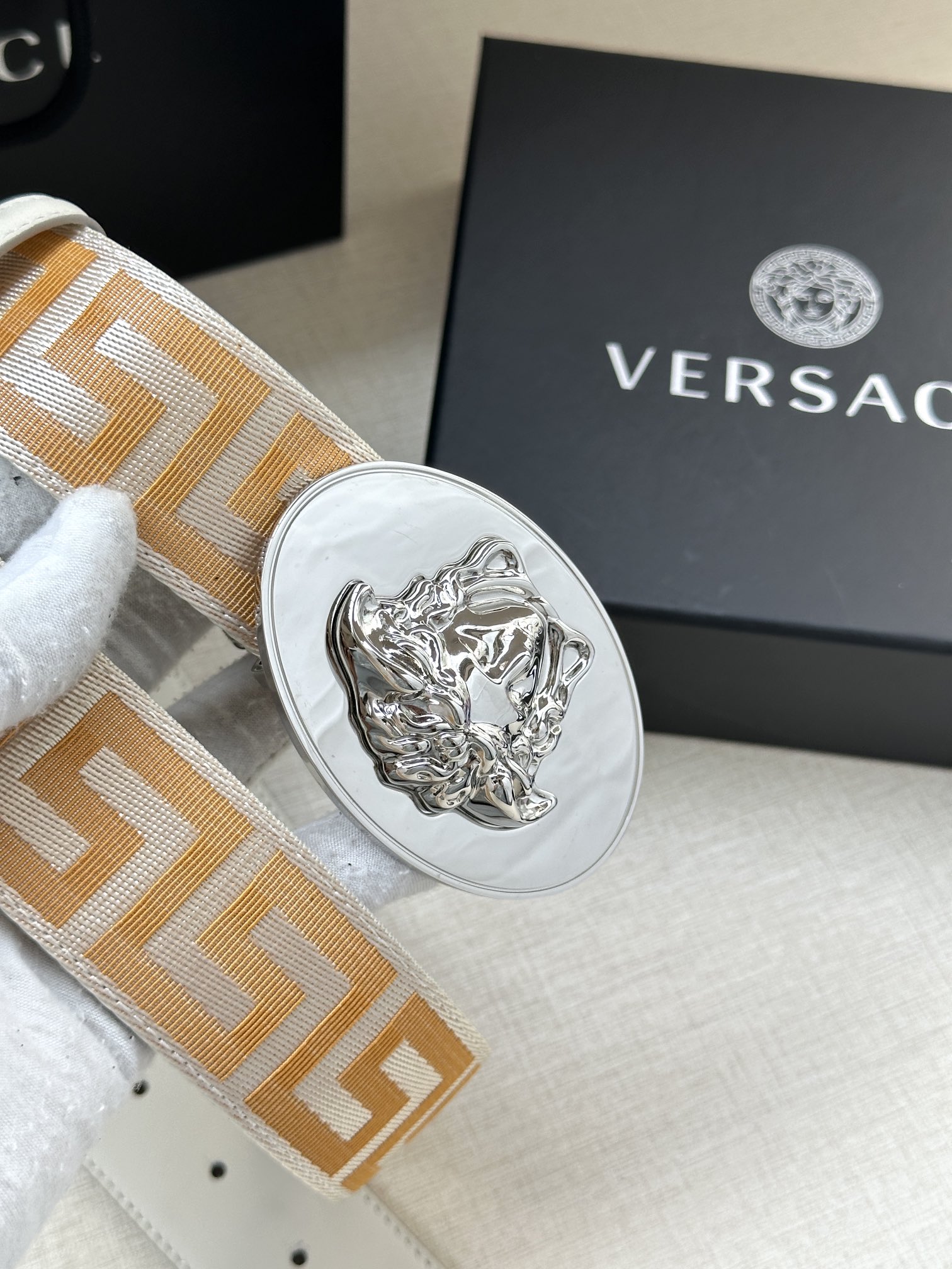 Versace Male Basic Belt Cow Leather S-m