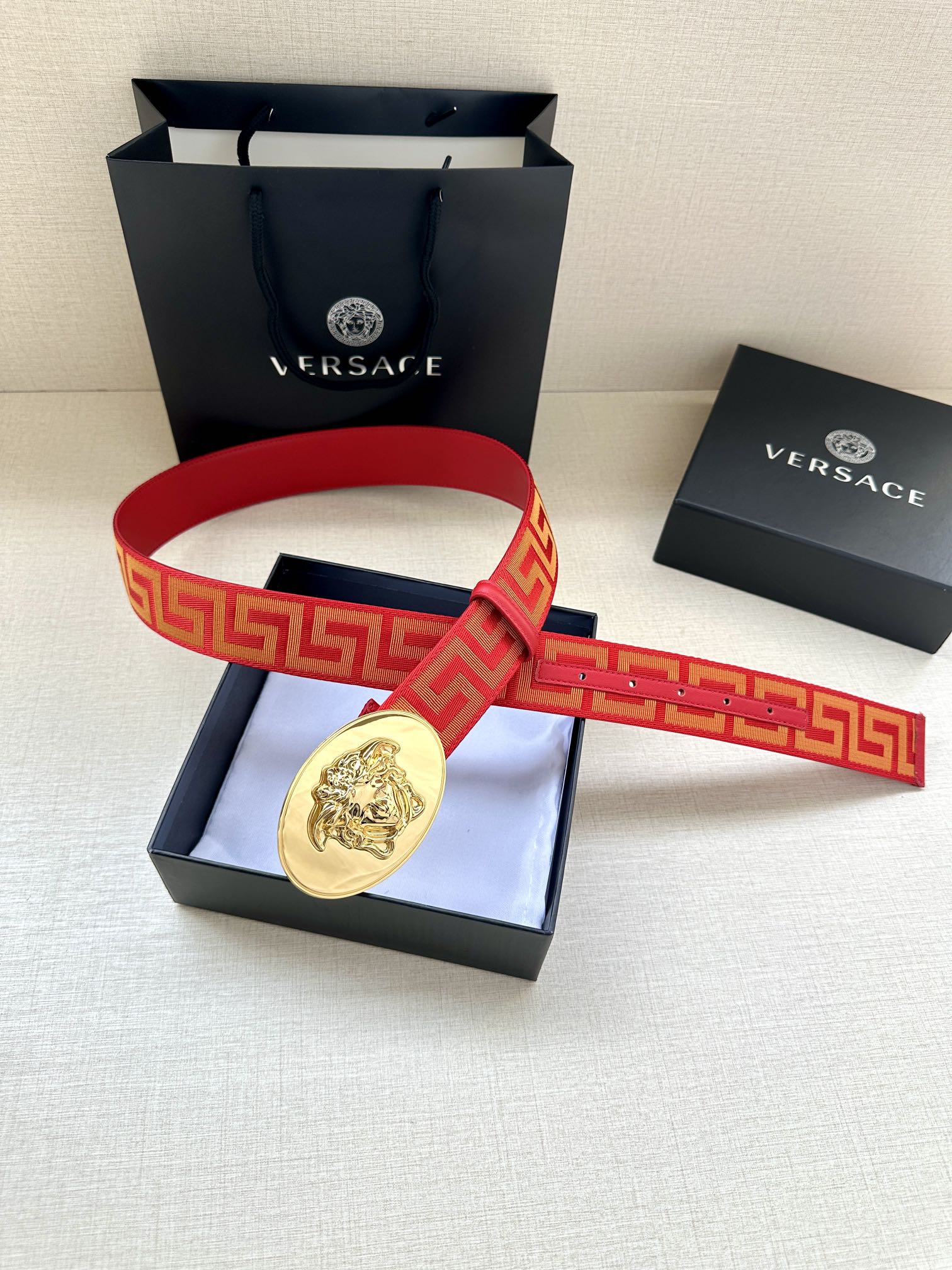 Versace Male Basic Belt Cow Leather S-m