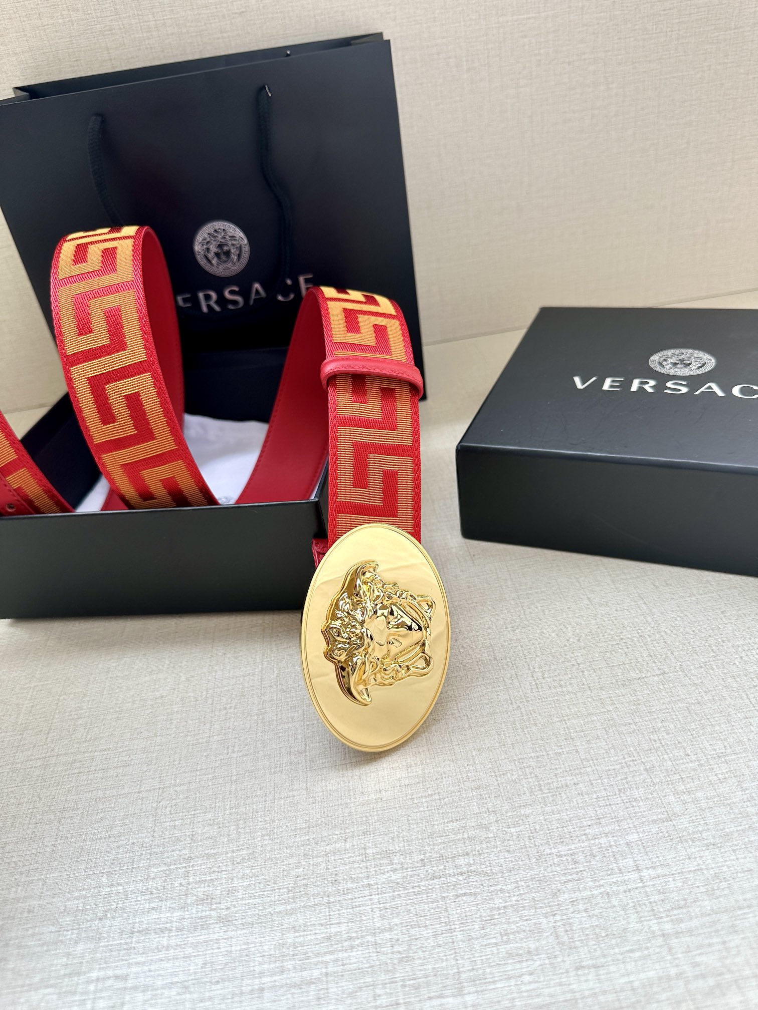 Versace Male Basic Belt Cow Leather S-m