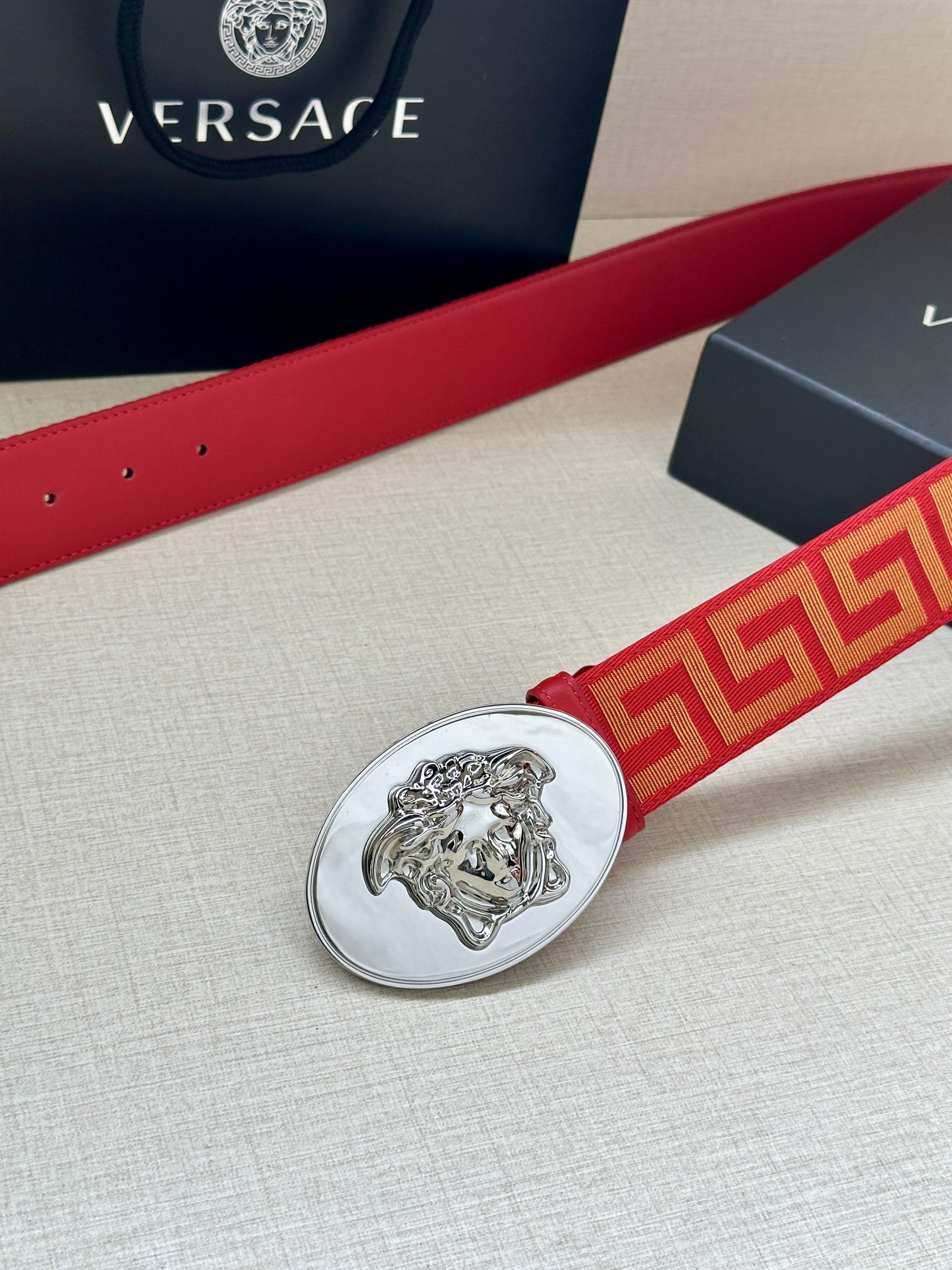 Versace Male Basic Belt Cow Leather S-m