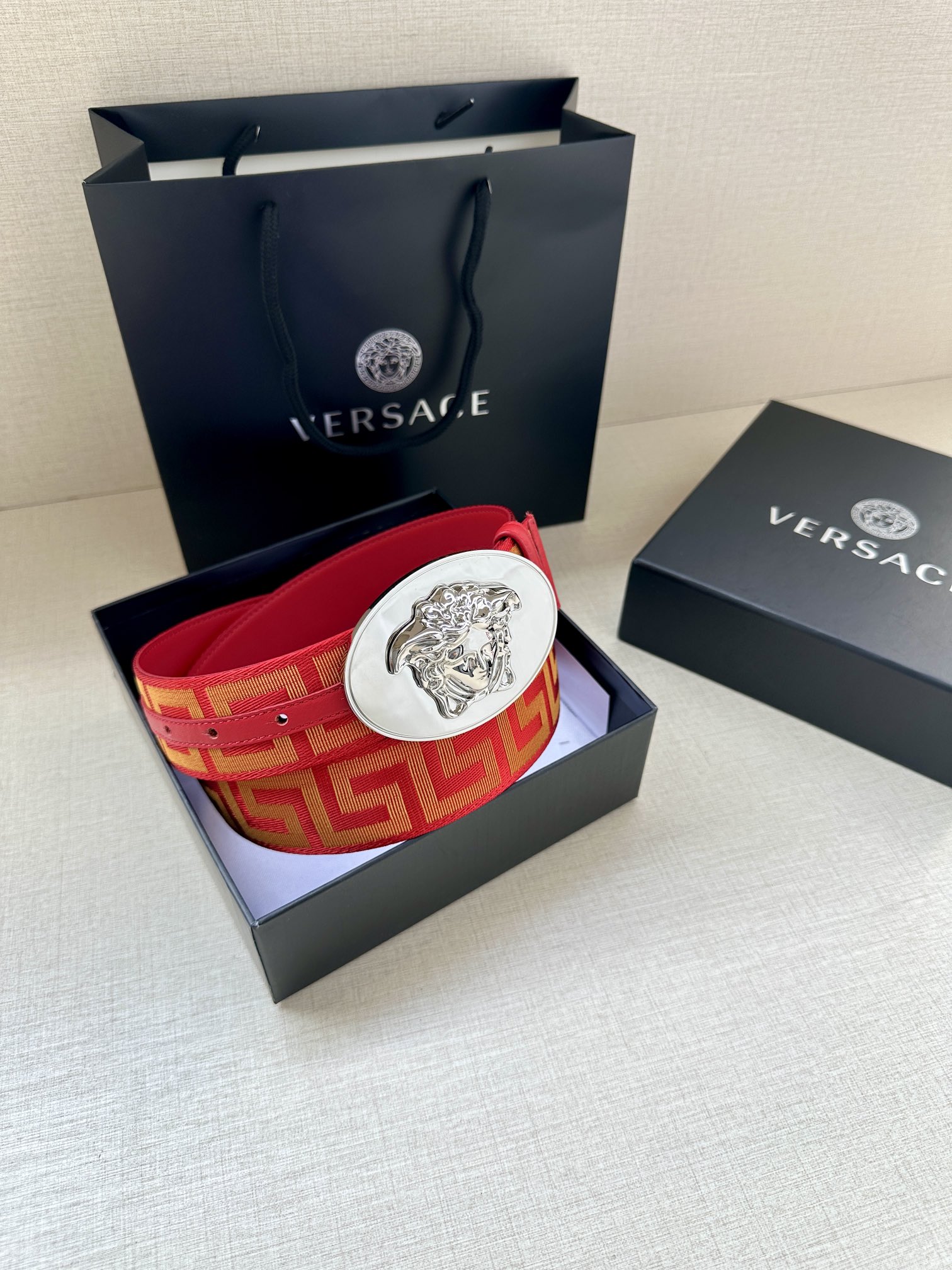 Versace Male Basic Belt Cow Leather S-m