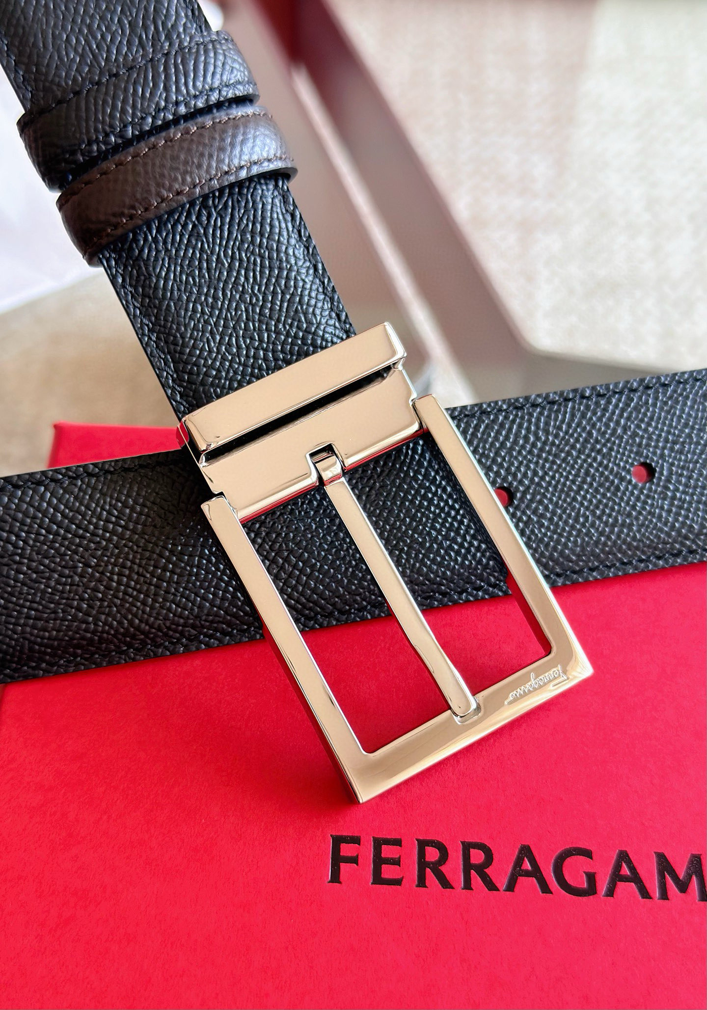 Salvatore Ferragamo Leather Belt 35mm