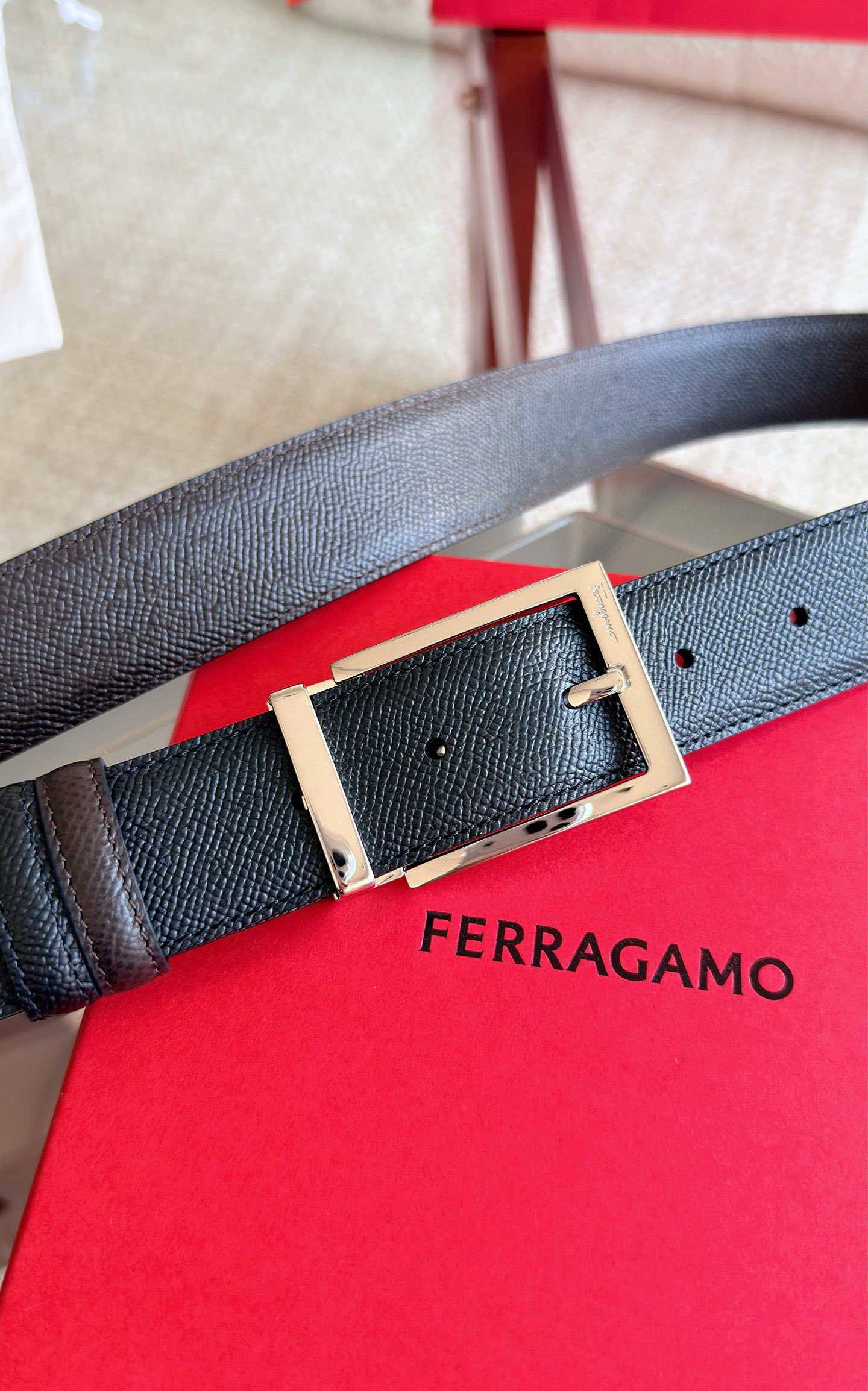 Salvatore Ferragamo Leather Belt 35mm