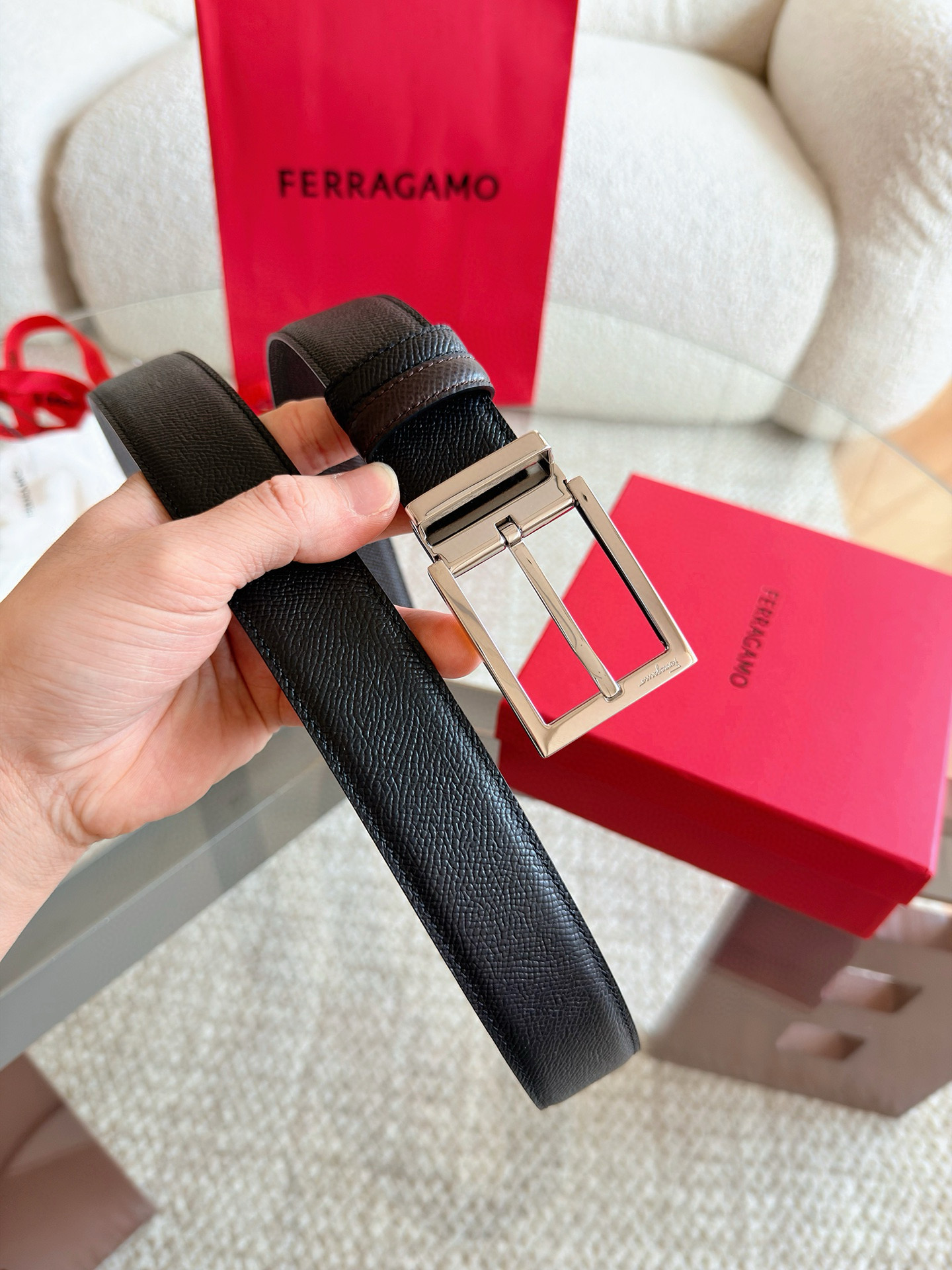 Salvatore Ferragamo Leather Belt 35mm