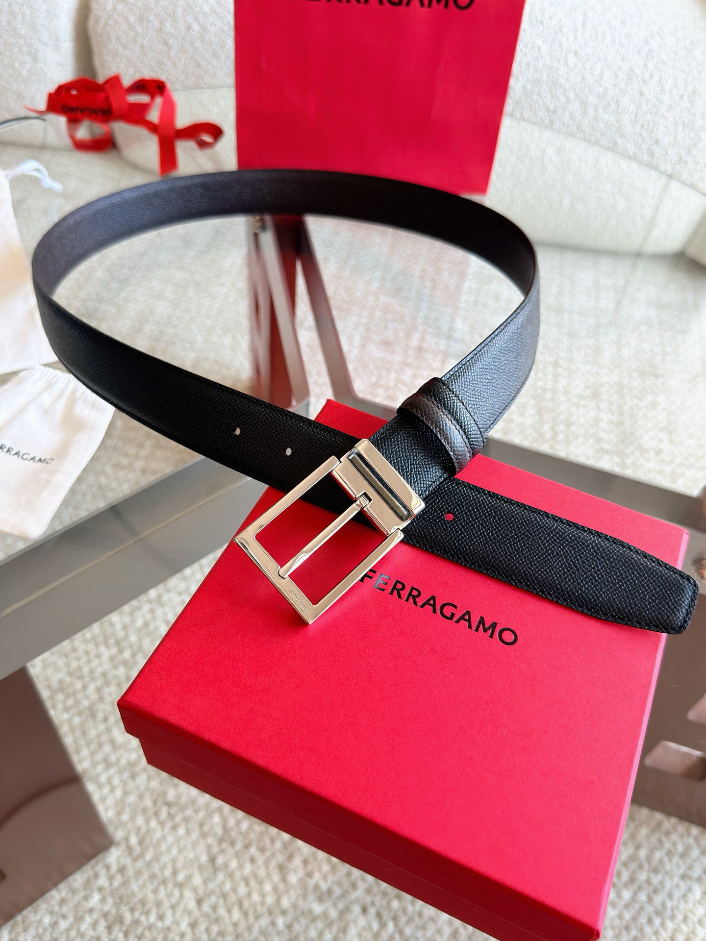 Salvatore Ferragamo Leather Belt 35mm