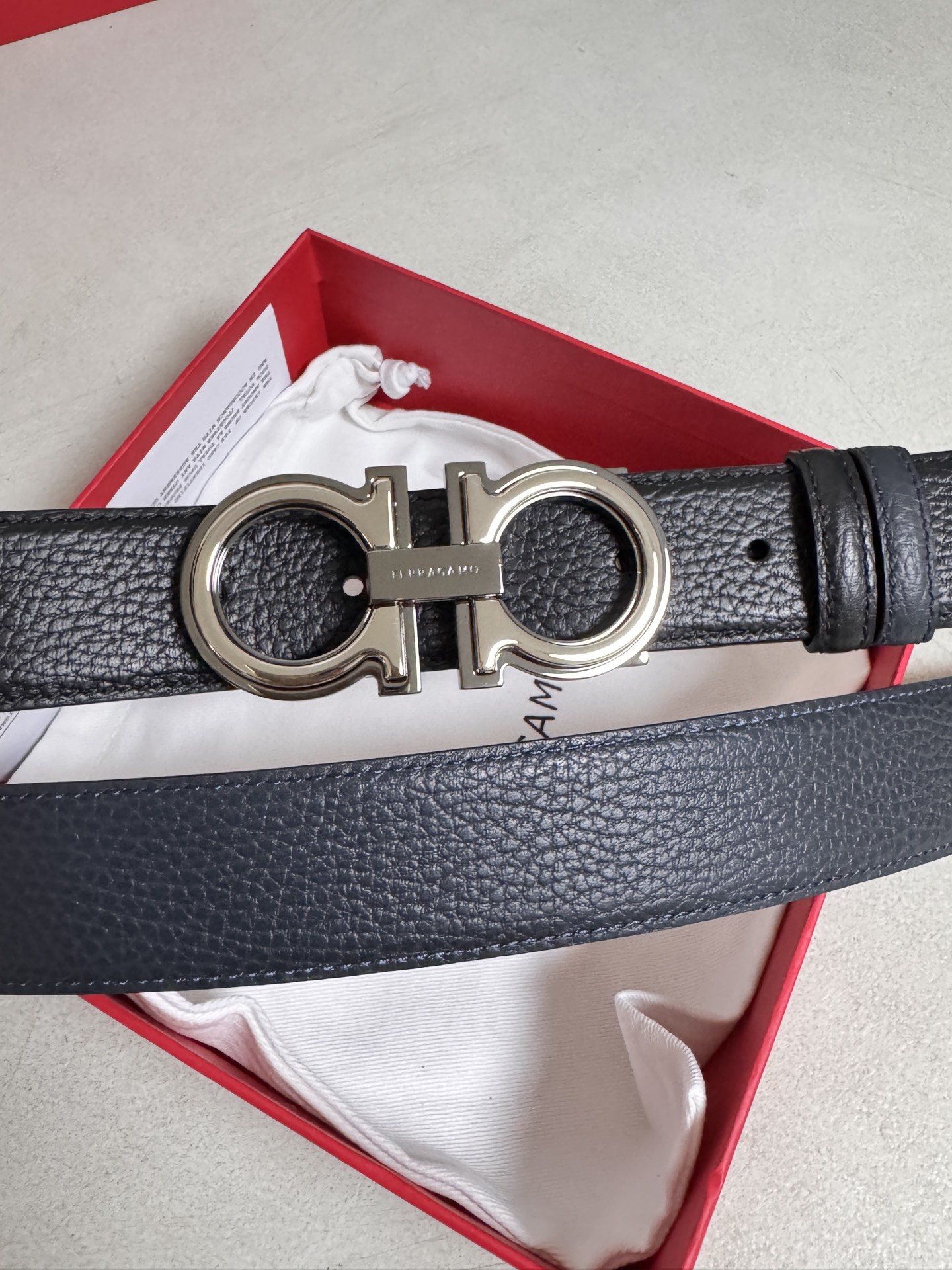 Salvatore Ferragamo Male Basic Belt Cow Leather Black M