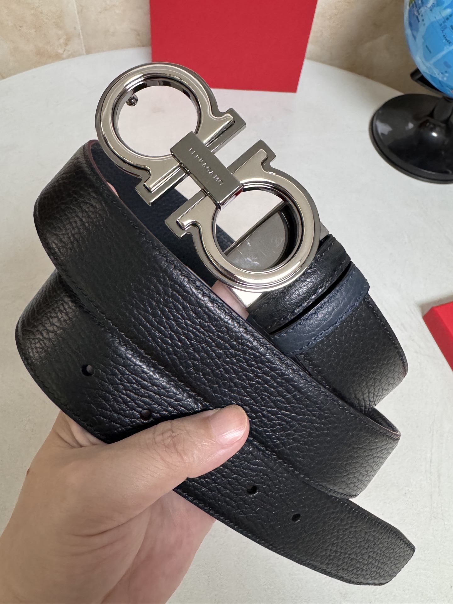 Salvatore Ferragamo Male Basic Belt Cow Leather Black M