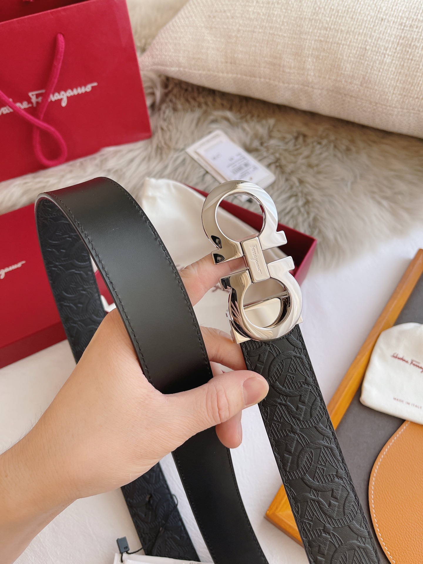 Salvatore Ferragamo Male Leather Belt M