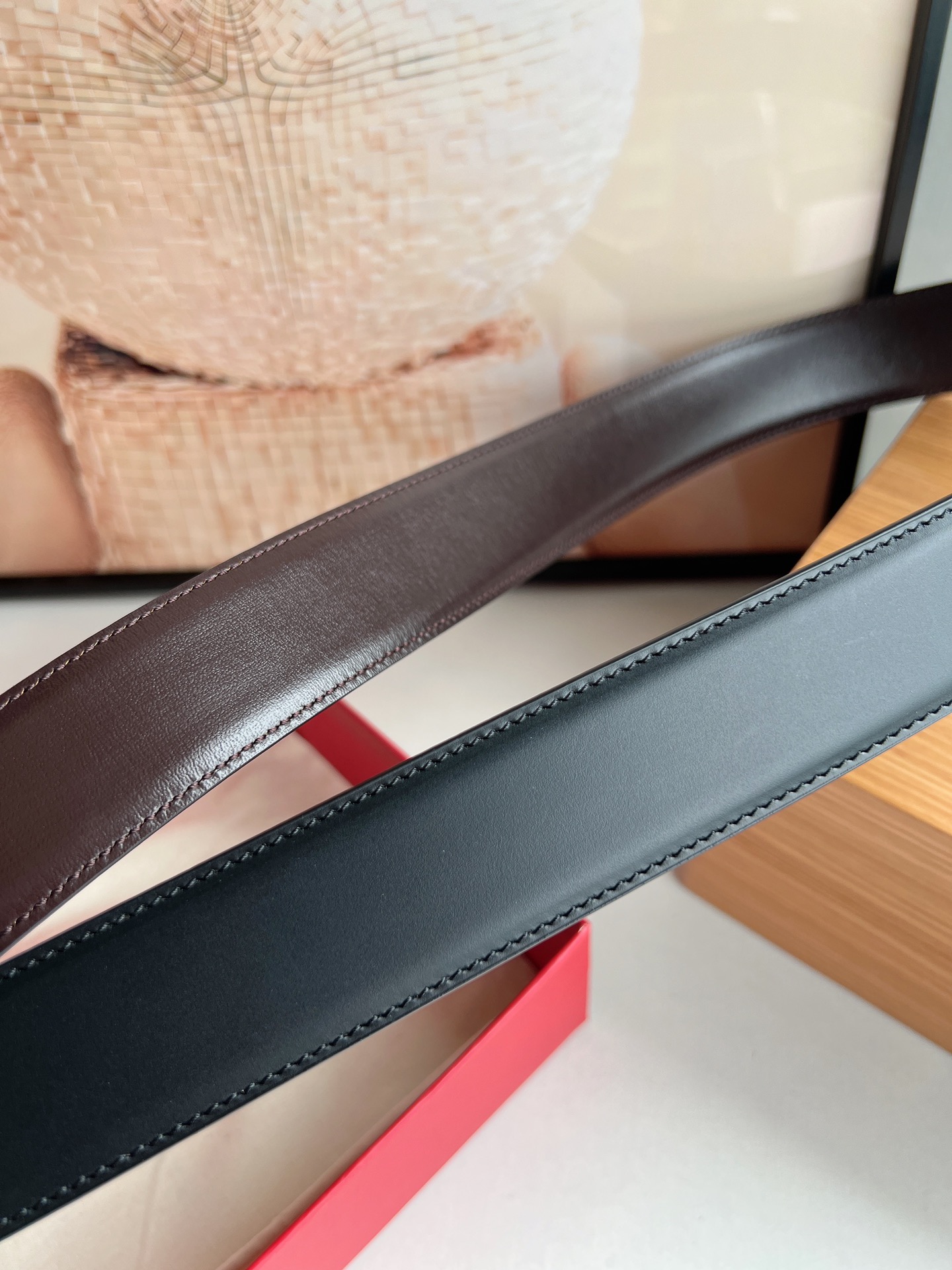 Salvatore Ferragamo Male Leather Belt Top Grain Leather M