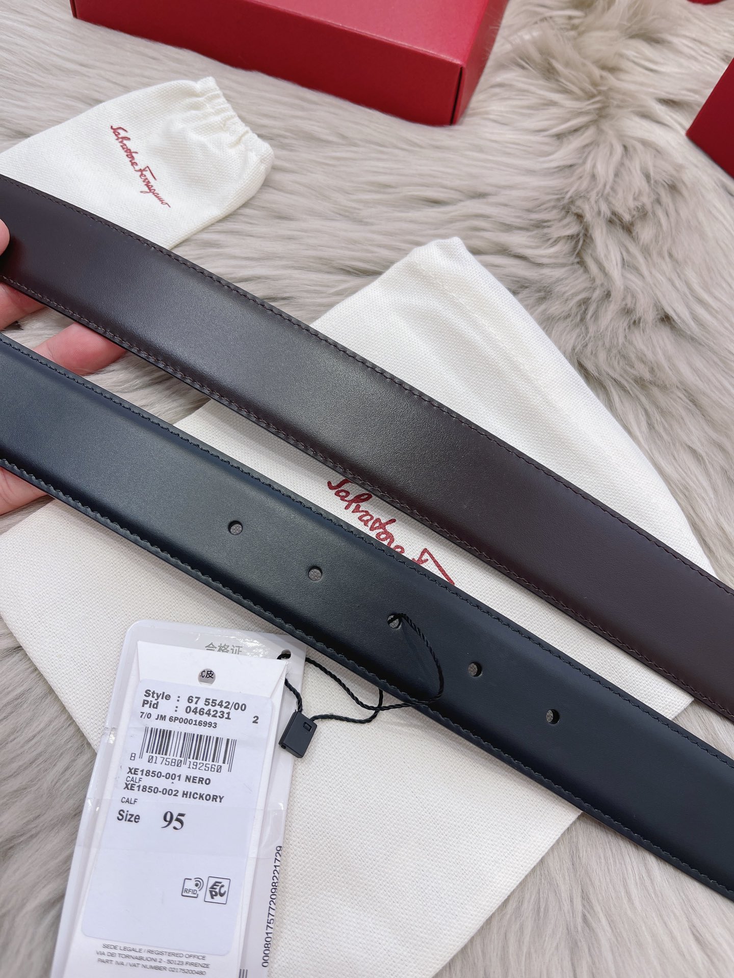 Salvatore Ferragamo Male Leather Belt Top Grain Leather M