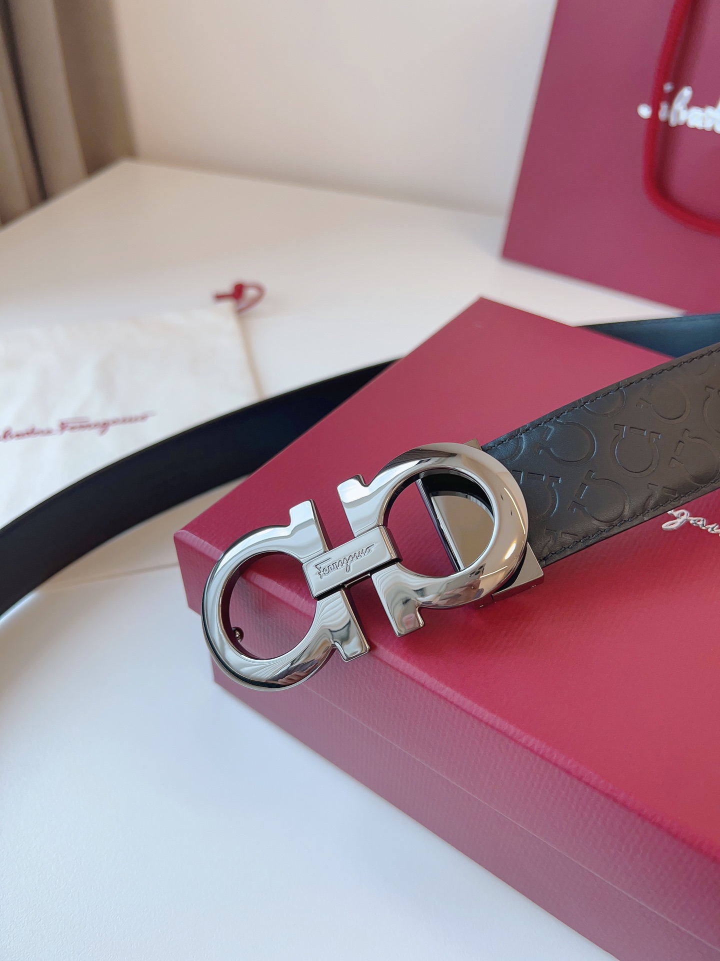 Salvatore Ferragamo Leather Belt 35mm-m